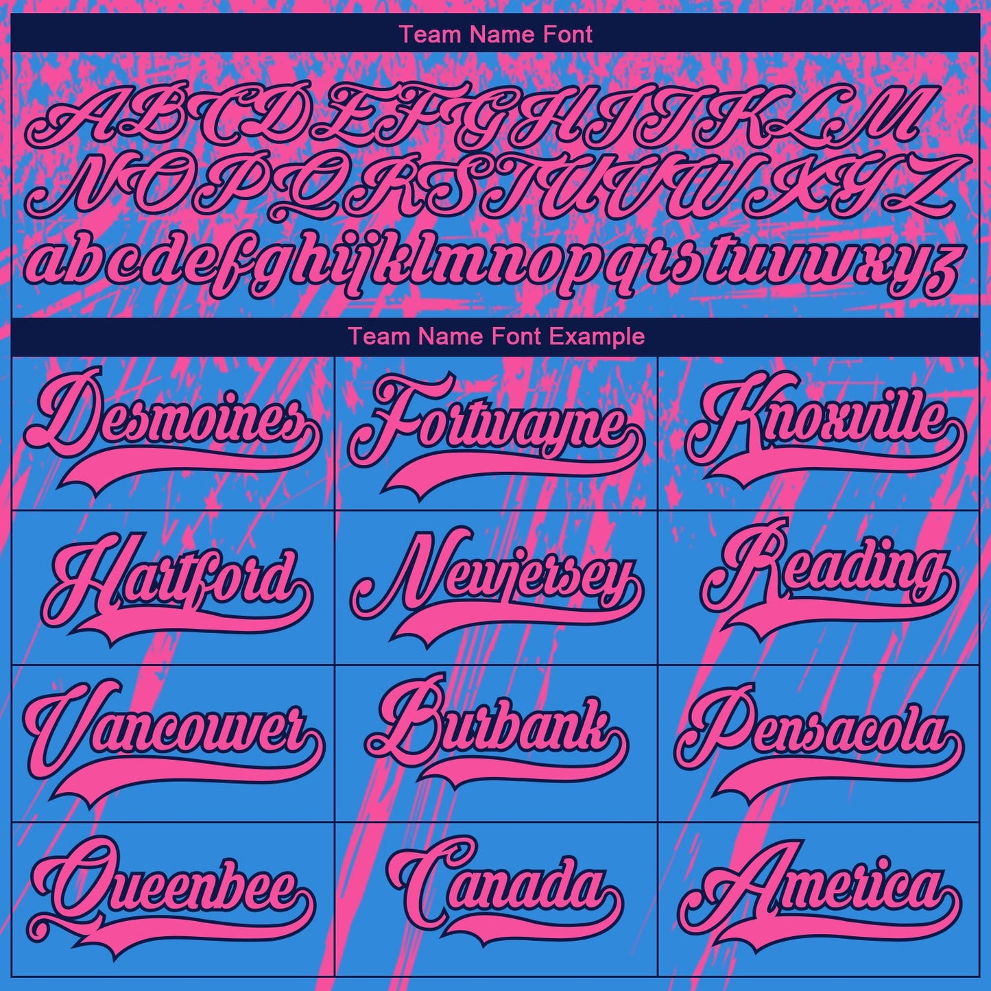 Custom Powder Blue Pink Navy-White 3D Splash Hockey Lace Neck Jersey view 4