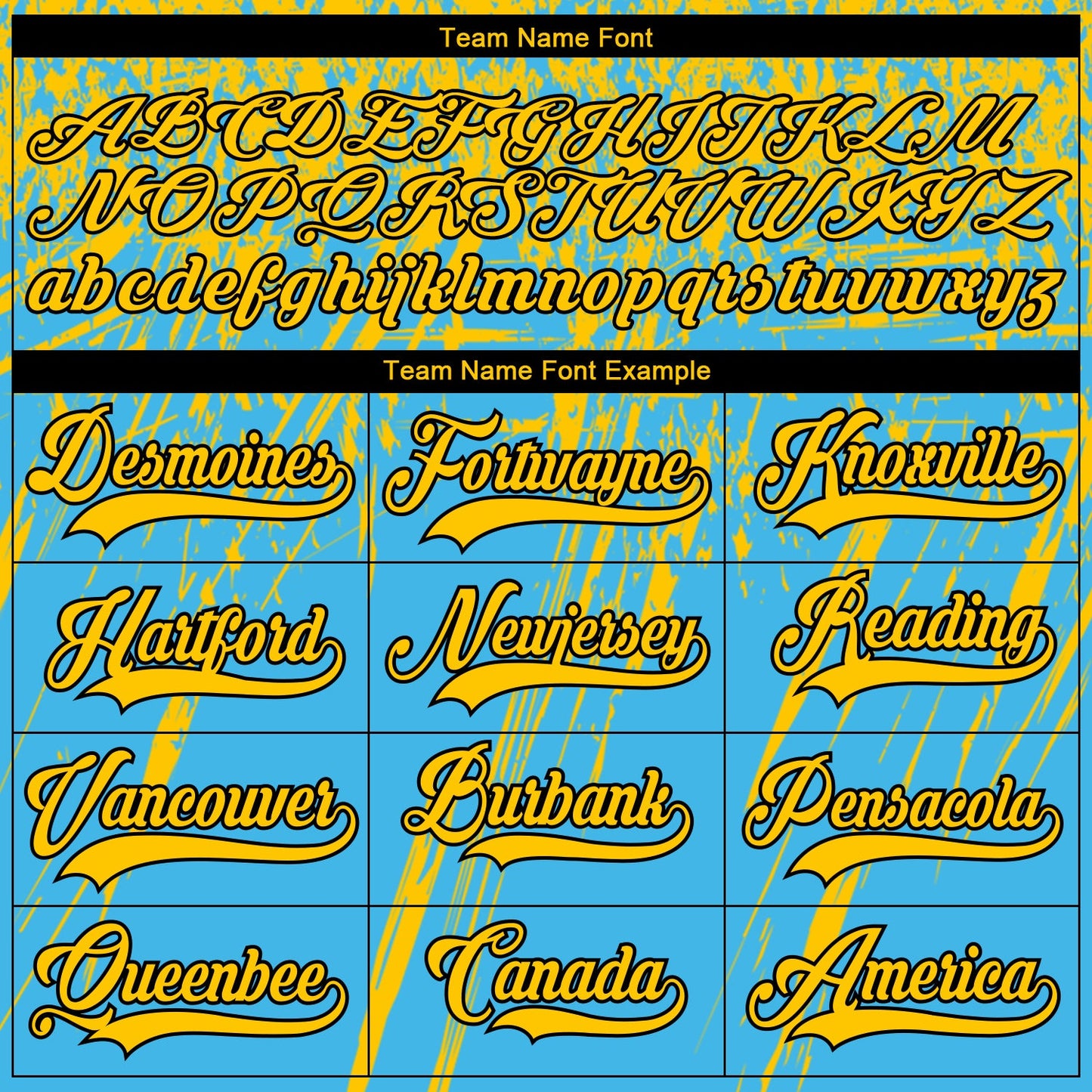 Custom Sky Blue Yellow Black-White 3D Splash Hockey Lace Neck Jersey view 4