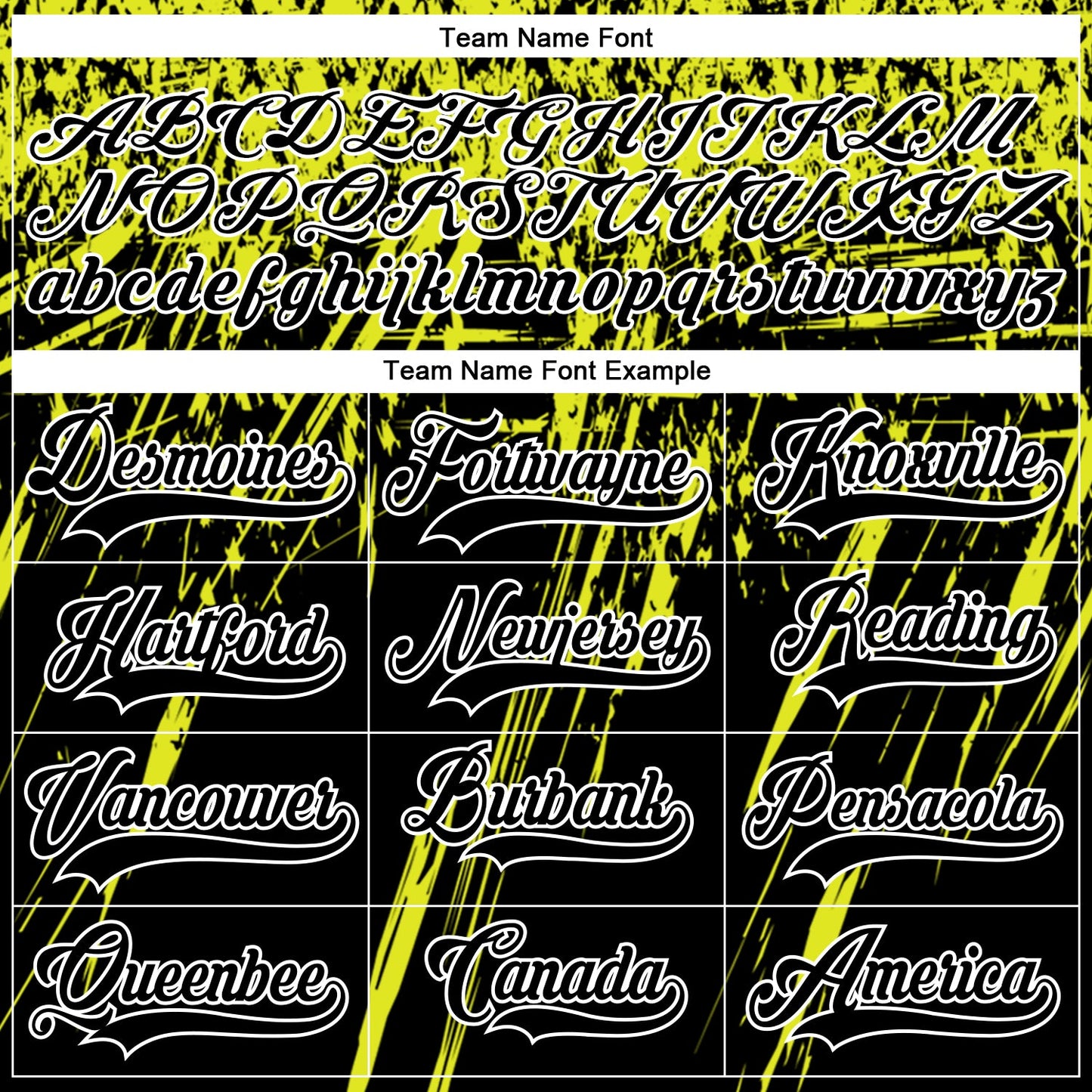 Custom Black Neon Yellow-White 3D Splash Hockey Lace Neck Jersey view 4
