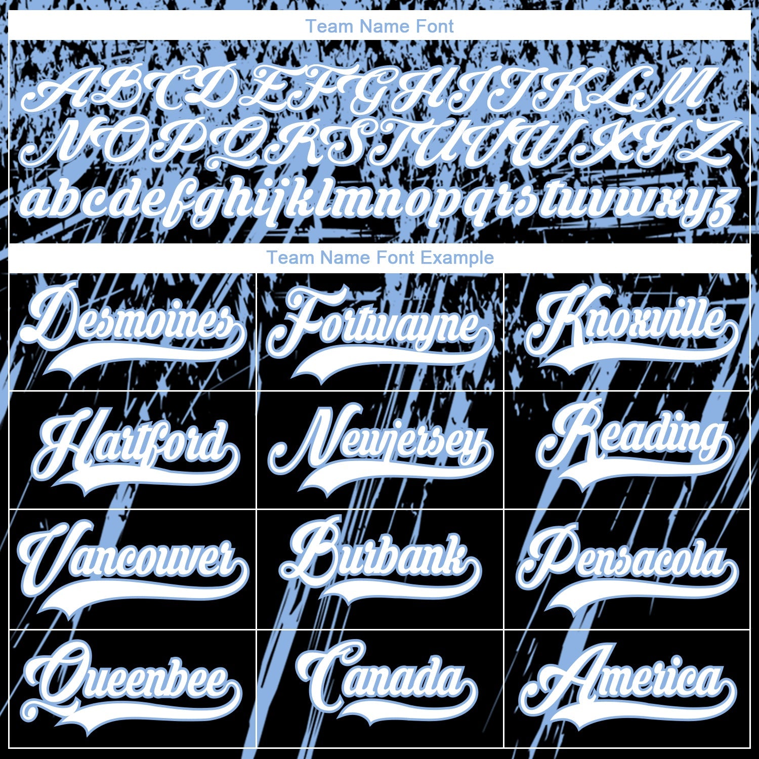 Custom Black White-Light Blue 3D Splash Hockey Lace Neck Jersey view 4
