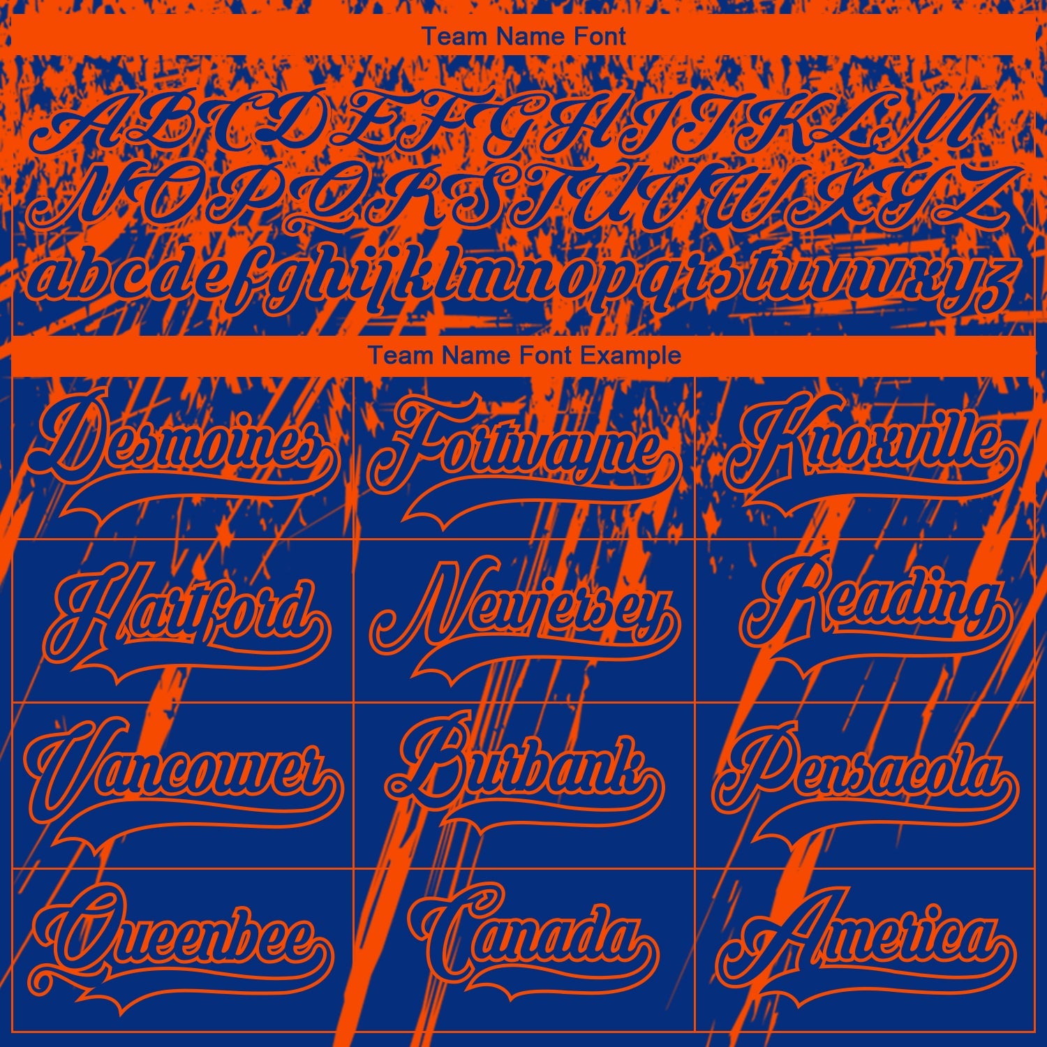 Custom Royal Orange-White 3D Splash Hockey Lace Neck Jersey view 4