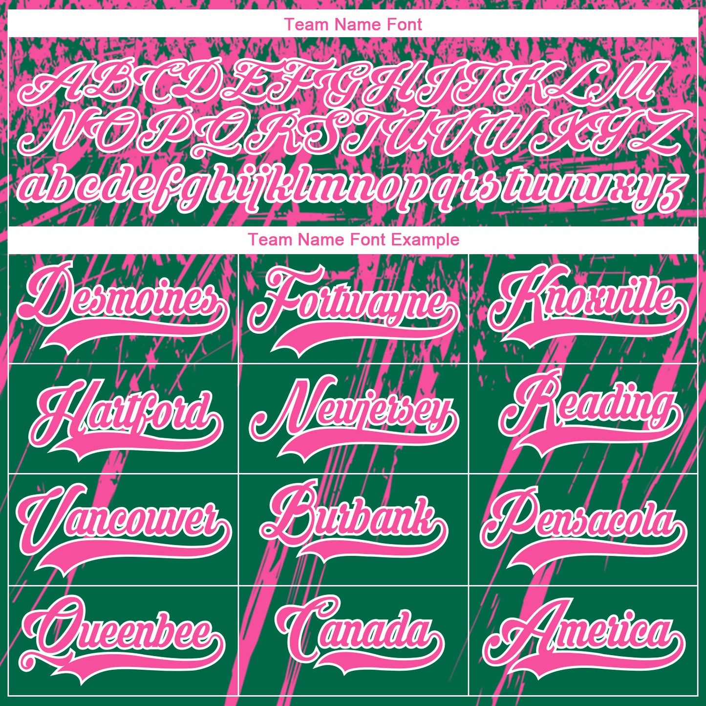 Custom Kelly Green Pink-White 3D Splash Hockey Lace Neck Jersey view 4
