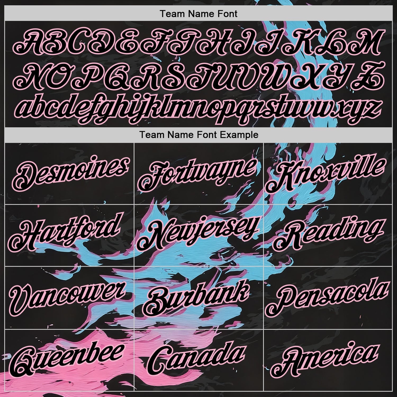 Custom Black Blue-Light Pink 3D Abstract Flame Sports Pullover Sweatshirt Hoodie view 3