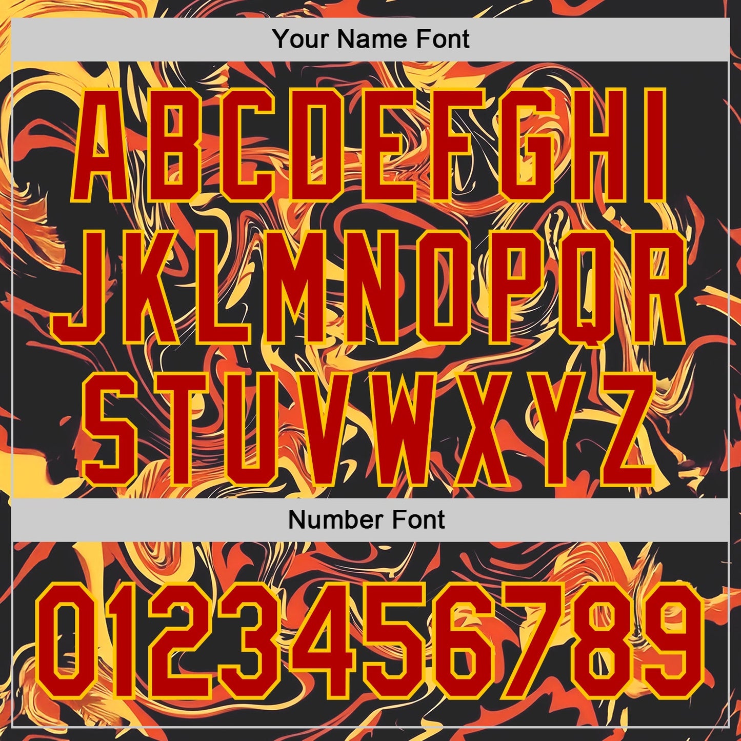 Custom Black Red-Yellow 3D Abstract Flame Sports Pullover Sweatshirt Hoodie view 4