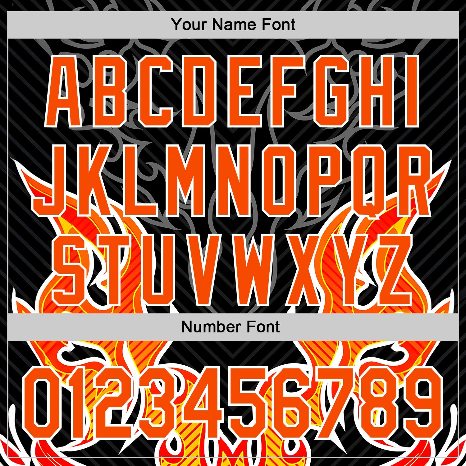 Custom Black Orange-White 3D Abstract Flame Sports Pullover Sweatshirt Hoodie view 4