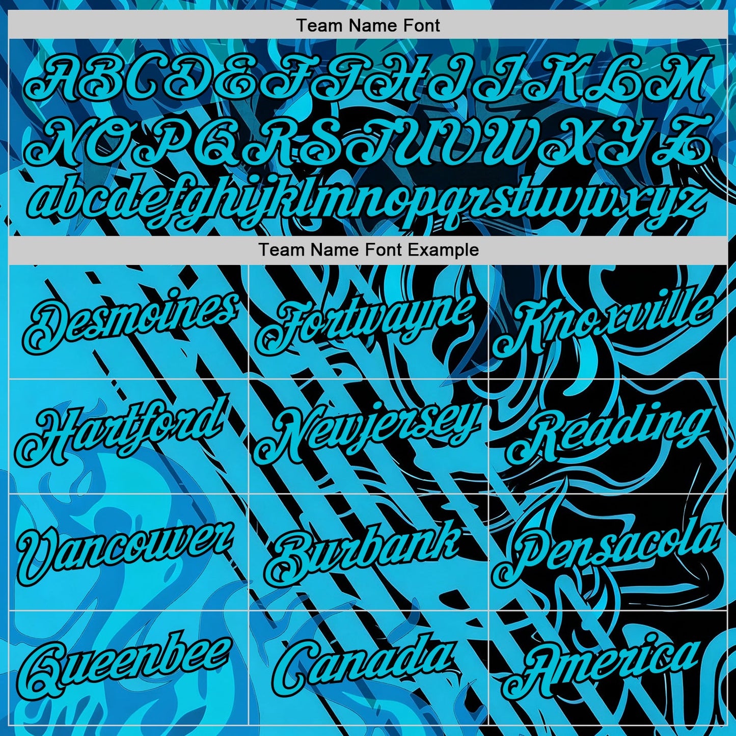 Custom Lakes Blue Black 3D Abstract Flame Sports Pullover Sweatshirt Hoodie view 3