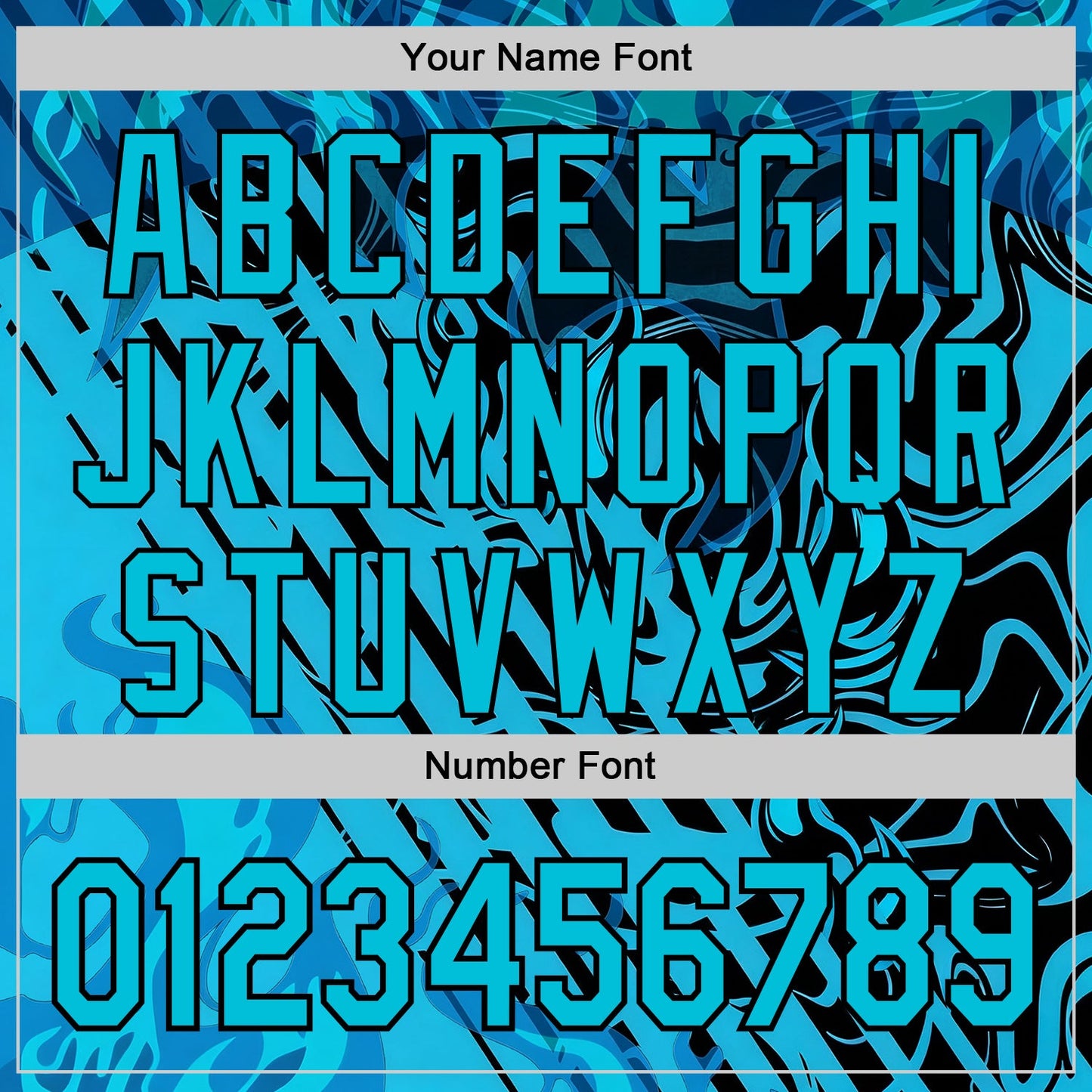 Custom Lakes Blue Black 3D Abstract Flame Sports Pullover Sweatshirt Hoodie view 4