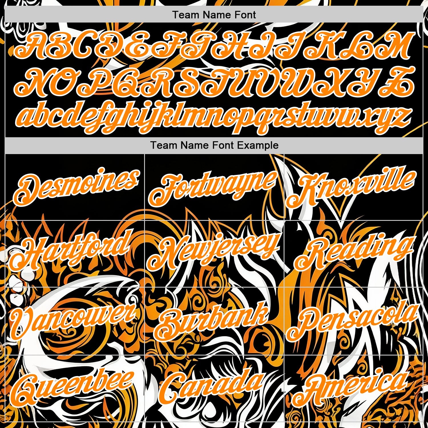 Custom Black Bay Orange-White 3D Abstract Flame Sports Pullover Sweatshirt Hoodie view 3