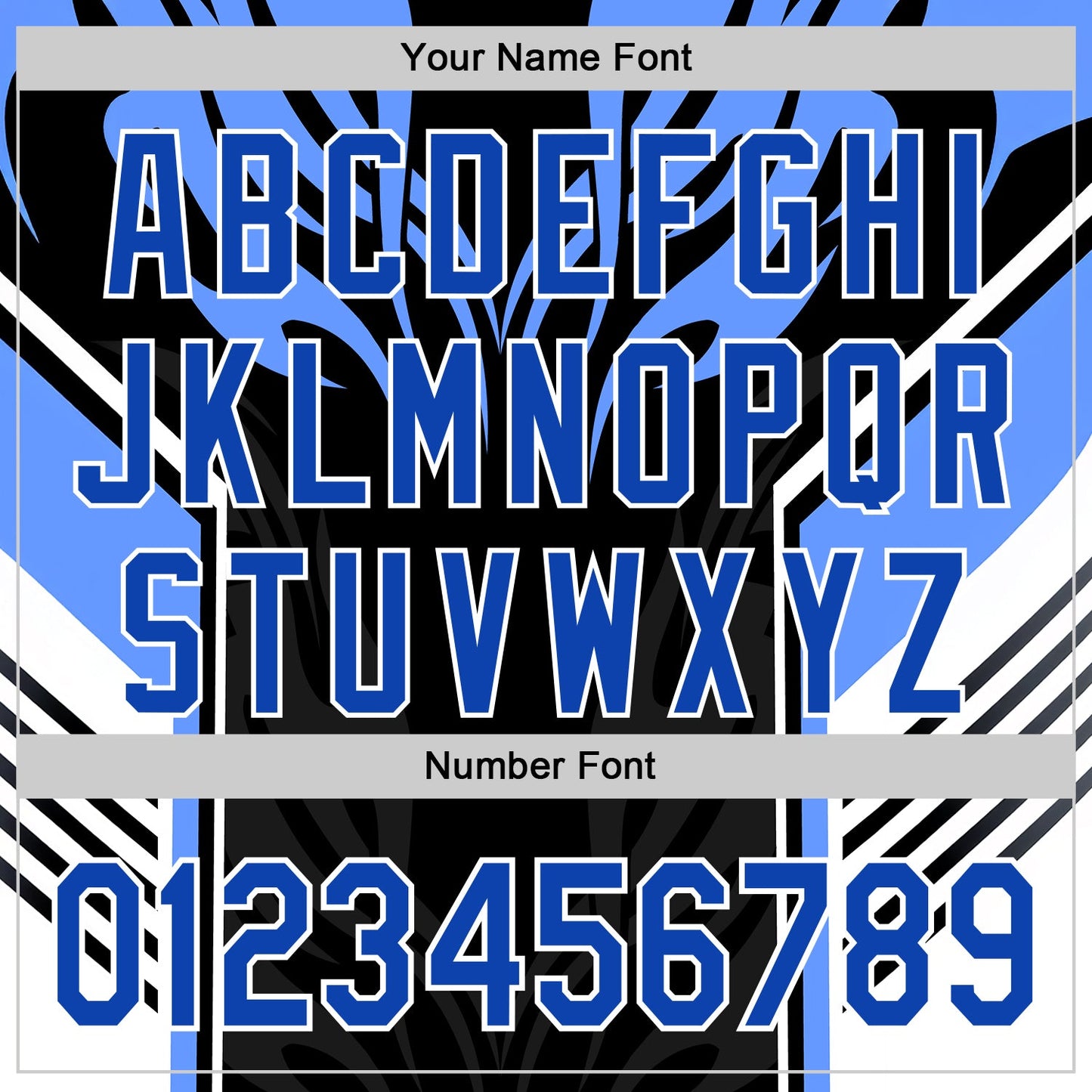 Custom Black Thunder Blue-White 3D Abstract Flame Sports Pullover Sweatshirt Hoodie view 4