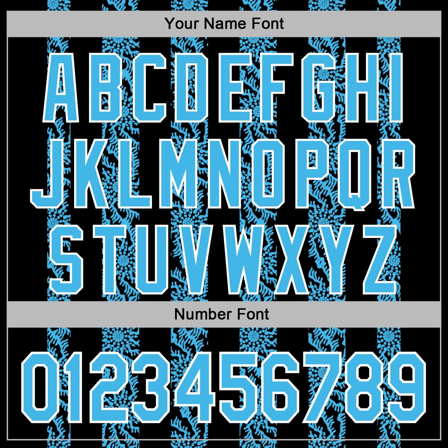 Custom Stitched Black Sky Blue-White Abstract Shape Pattern Sports Pullover Sweatshirt Hoodie view 6