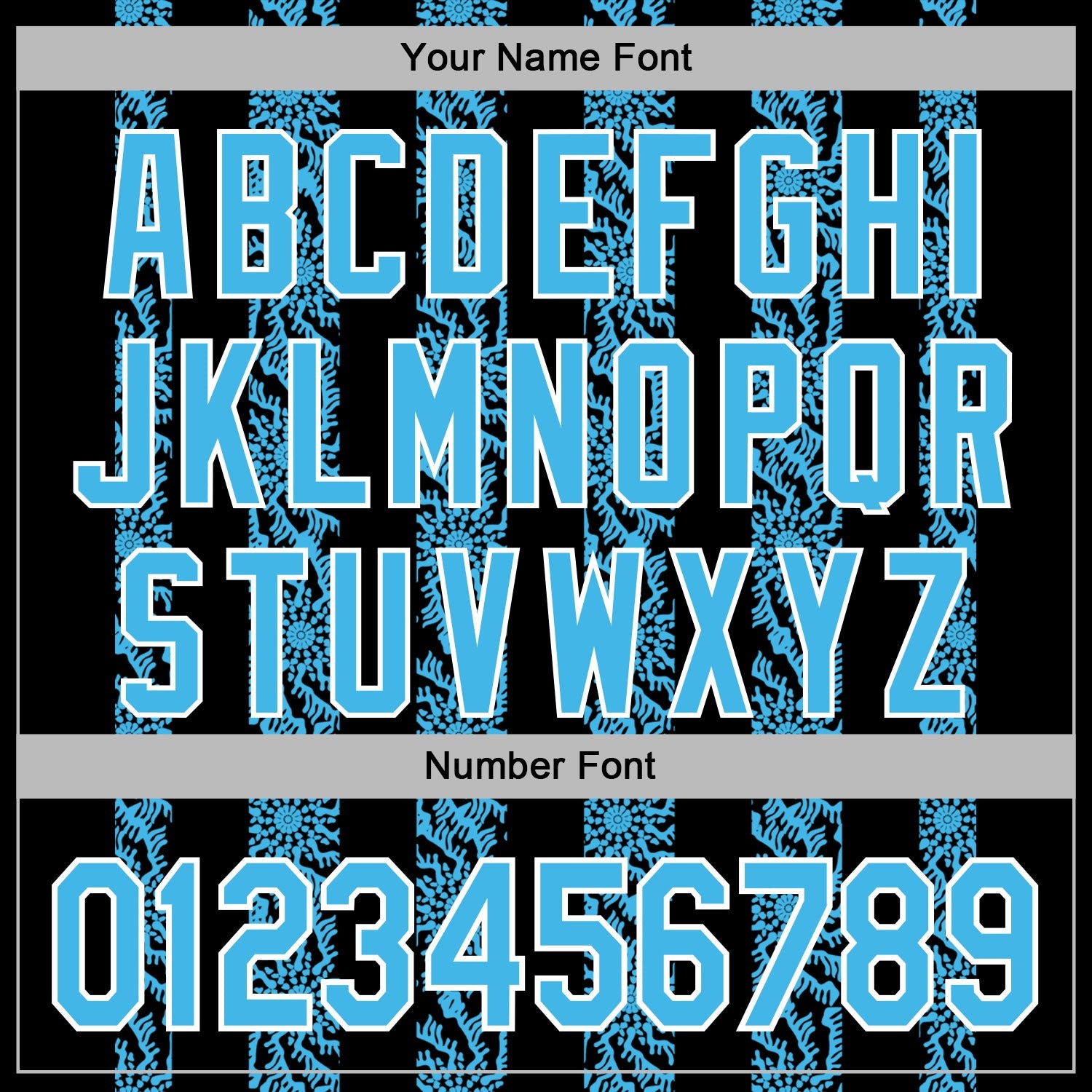 Custom Stitched Black Sky Blue-White Abstract Shape Pattern Sports Pullover Sweatshirt Hoodie view 6