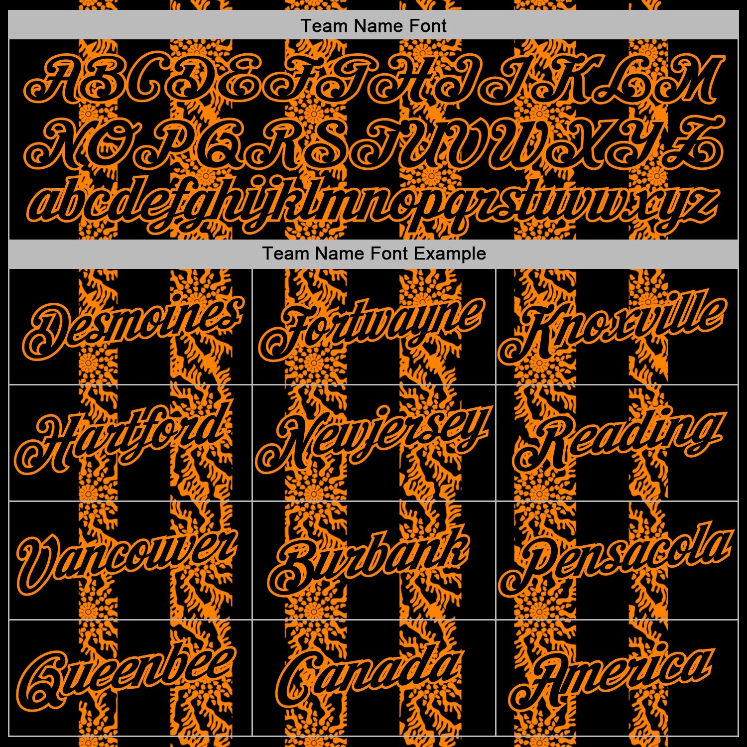 Custom Stitched Black Bay Orange Abstract Shape Pattern Sports Pullover Sweatshirt Hoodie view 5