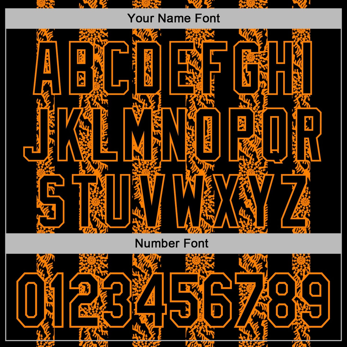 Custom Stitched Black Bay Orange Abstract Shape Pattern Sports Pullover Sweatshirt Hoodie view 6