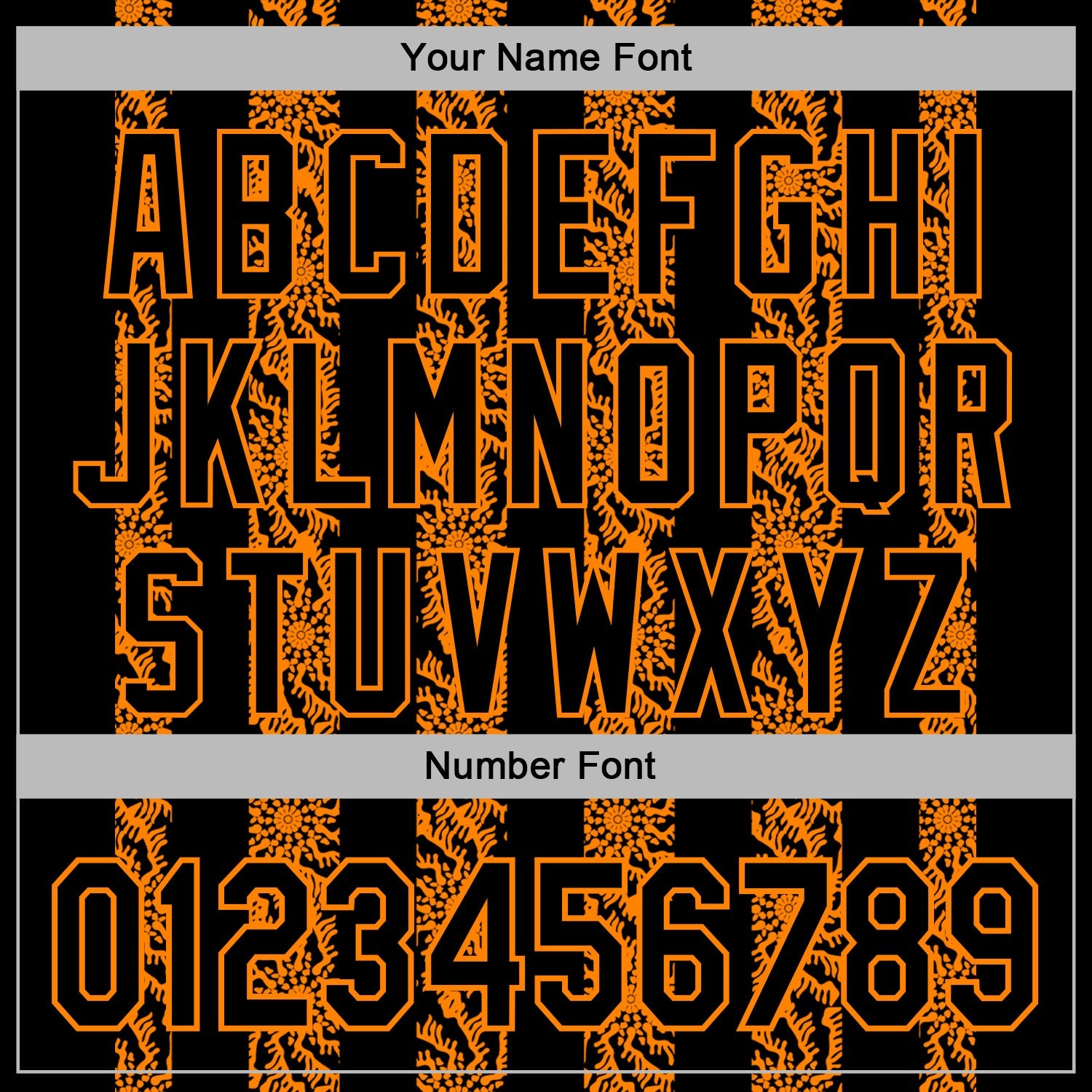 Custom Stitched Black Bay Orange Abstract Shape Pattern Sports Pullover Sweatshirt Hoodie view 6