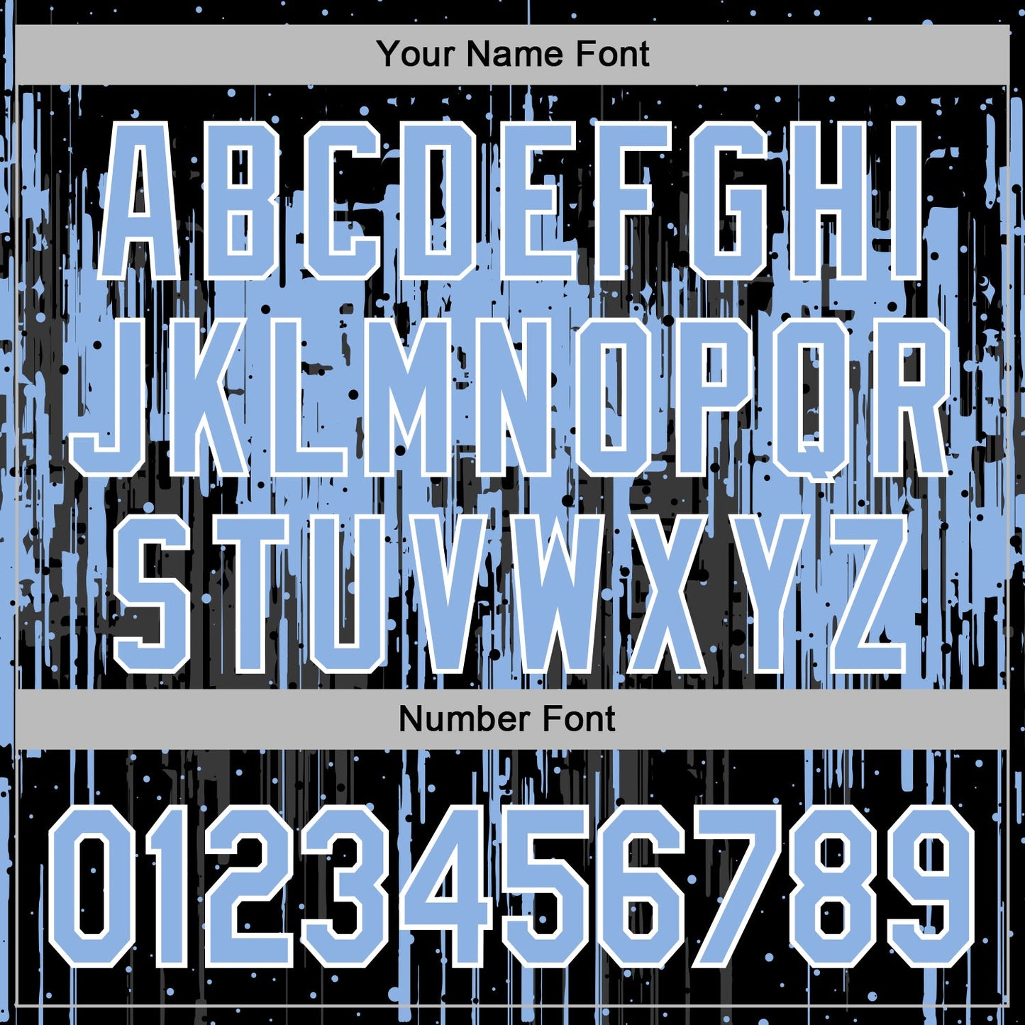 Custom Stitched Black Light Blue-White Dripping Splatter Sports Pullover Sweatshirt Hoodie view 6
