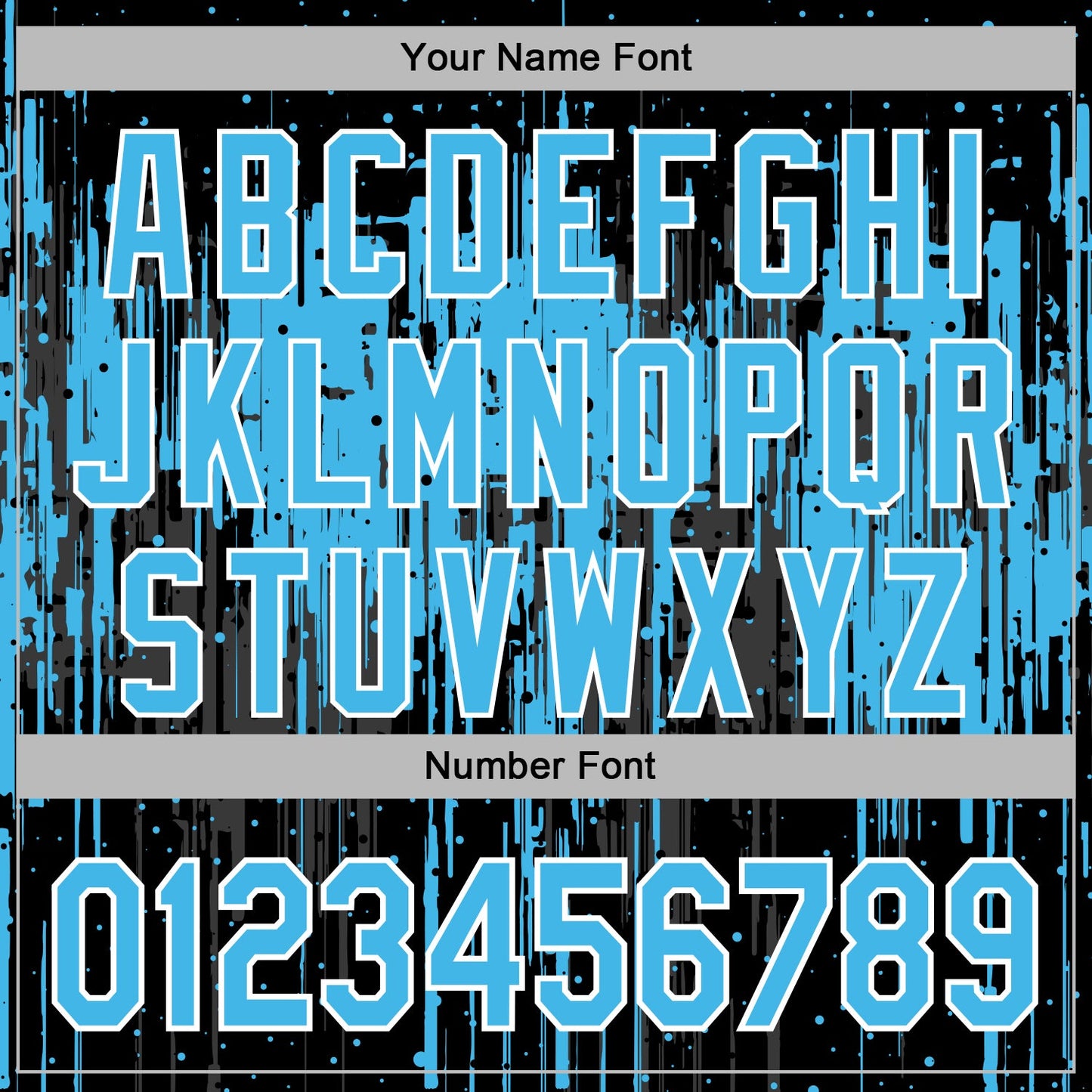 Custom Stitched Black Sky Blue-White Dripping Splatter Sports Pullover Sweatshirt Hoodie view 6