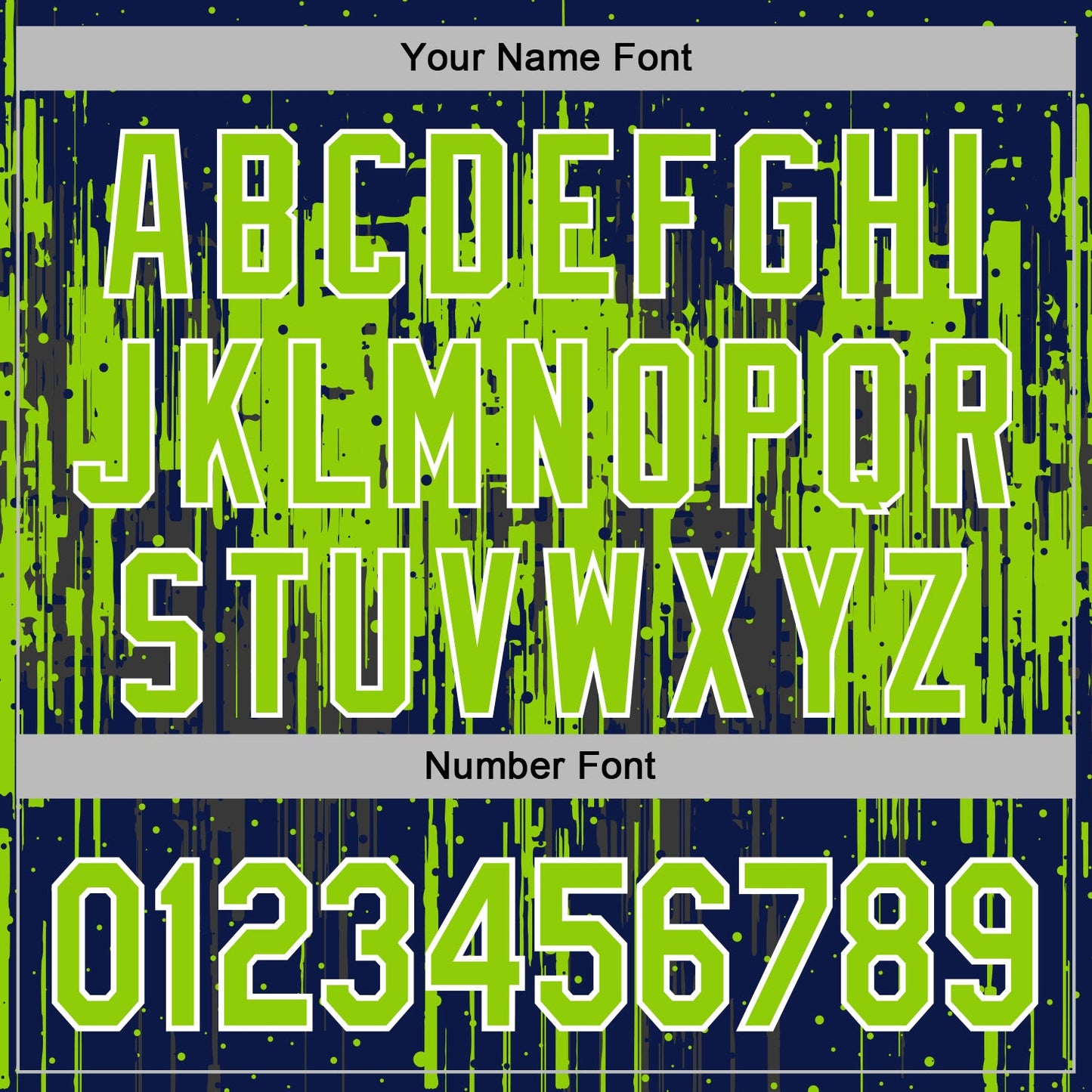 Custom Stitched Navy Neon Green-White Dripping Splatter Sports Pullover Sweatshirt Hoodie view 6