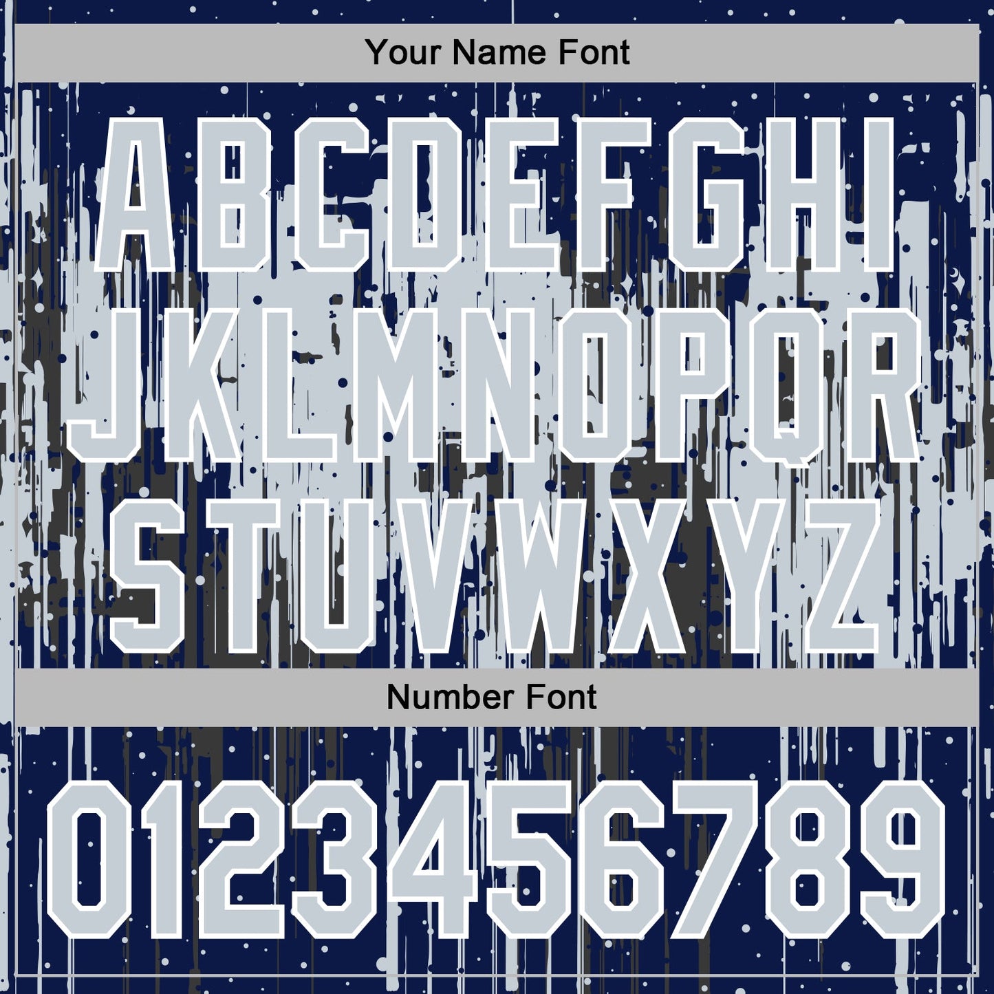 Custom Stitched Navy Silver-White Dripping Splatter Sports Pullover Sweatshirt Hoodie view 6