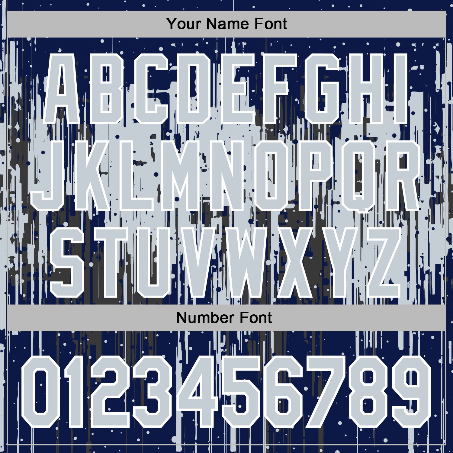 Custom Stitched Navy Silver-White Dripping Splatter Sports Pullover Sweatshirt Hoodie view 6