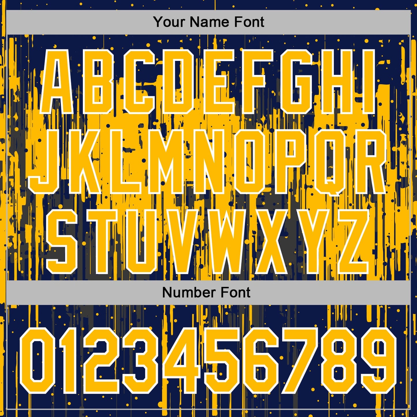 Custom Stitched Navy Gold-White Dripping Splatter Sports Pullover Sweatshirt Hoodie view 6
