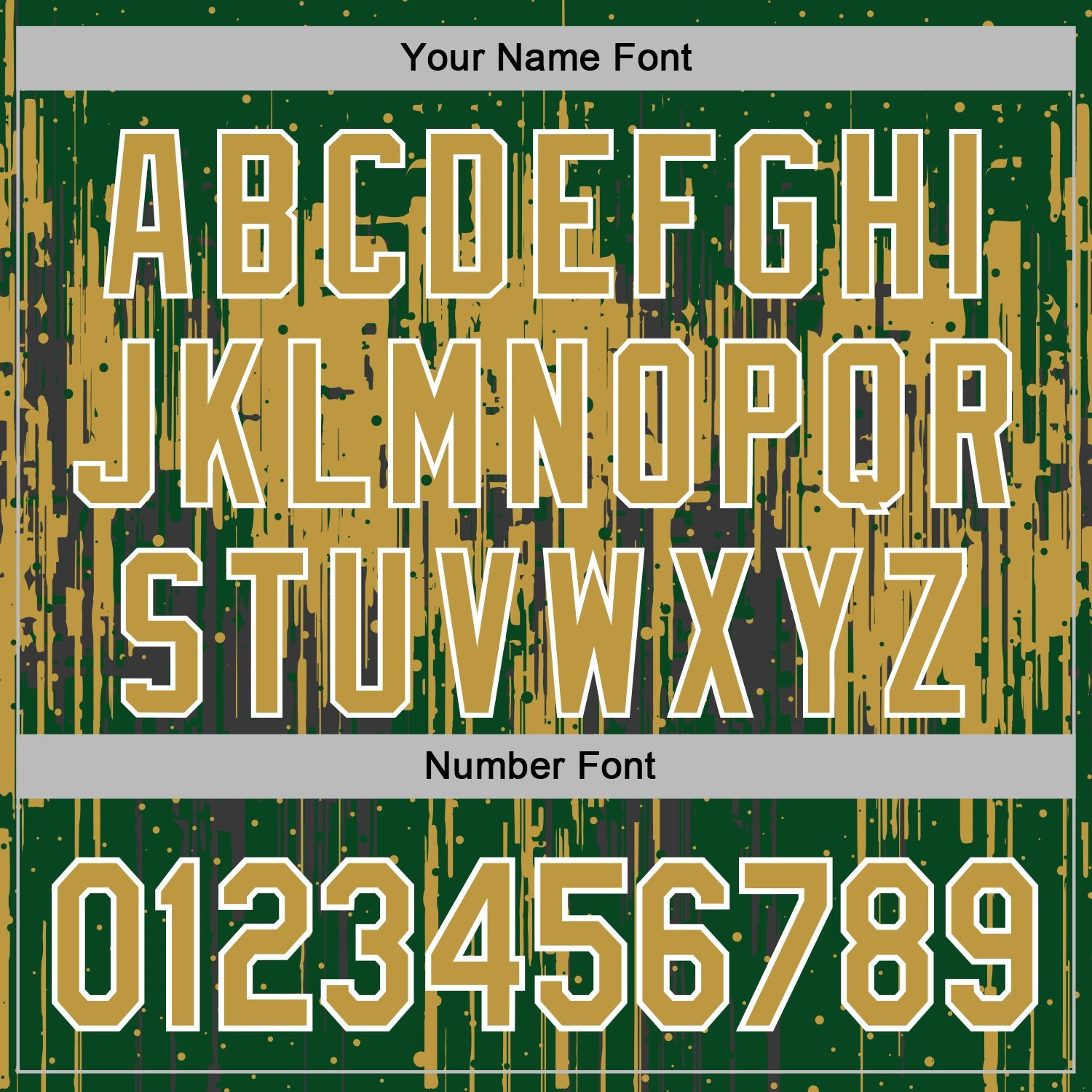 Custom Stitched Green Old Gold-White Dripping Splatter Sports Pullover Sweatshirt Hoodie view 6