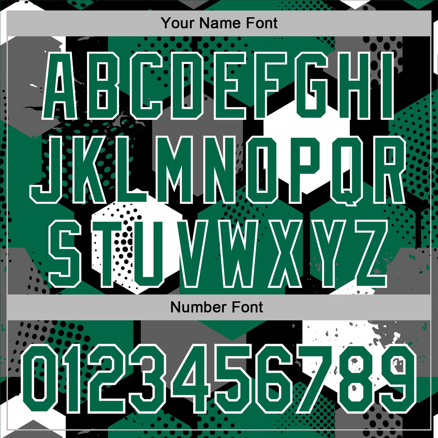 Custom Stitched Black Kelly Green-White Geometric Shape Pattern Sports Pullover Sweatshirt Hoodie view 6