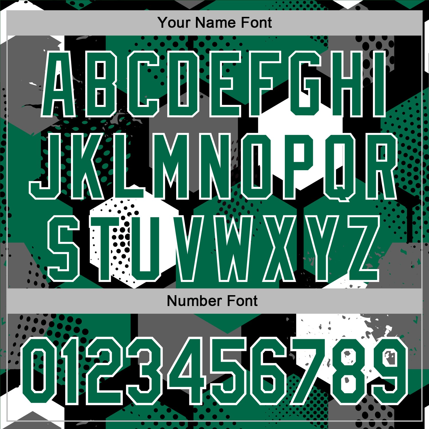 Custom Stitched Black Kelly Green-White Geometric Shape Pattern Sports Pullover Sweatshirt Hoodie view 6