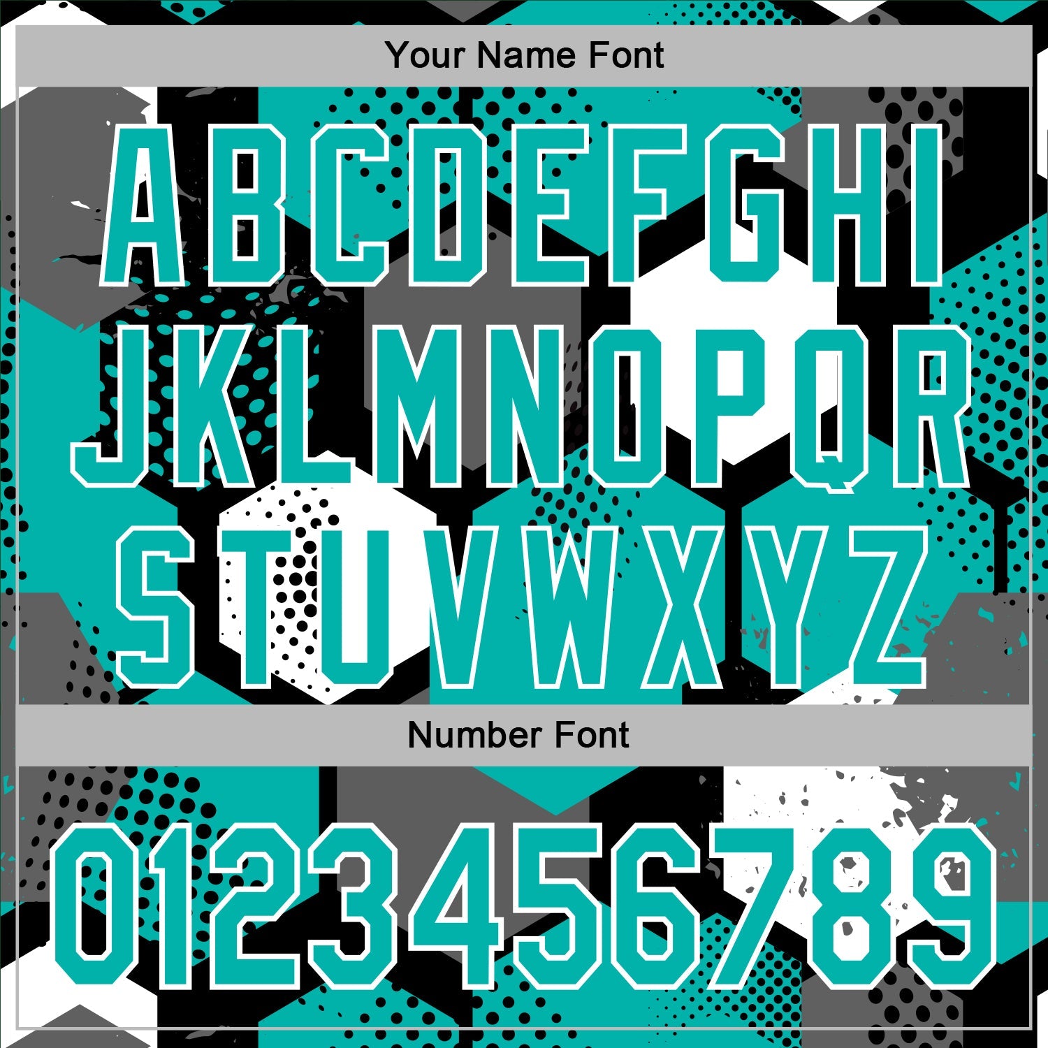 Custom Stitched Black Aqua-White Geometric Shape Pattern Sports Pullover Sweatshirt Hoodie view 6