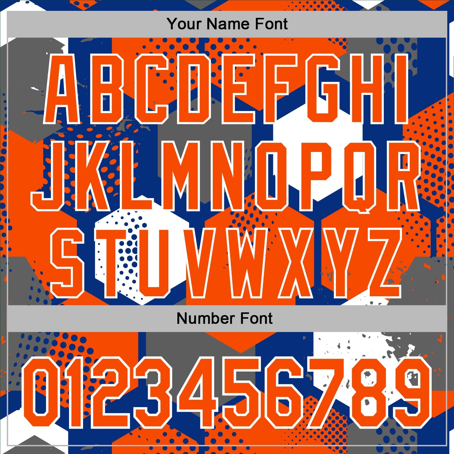 Custom Stitched Royal Orange-White Geometric Shape Pattern Sports Pullover Sweatshirt Hoodie view 6