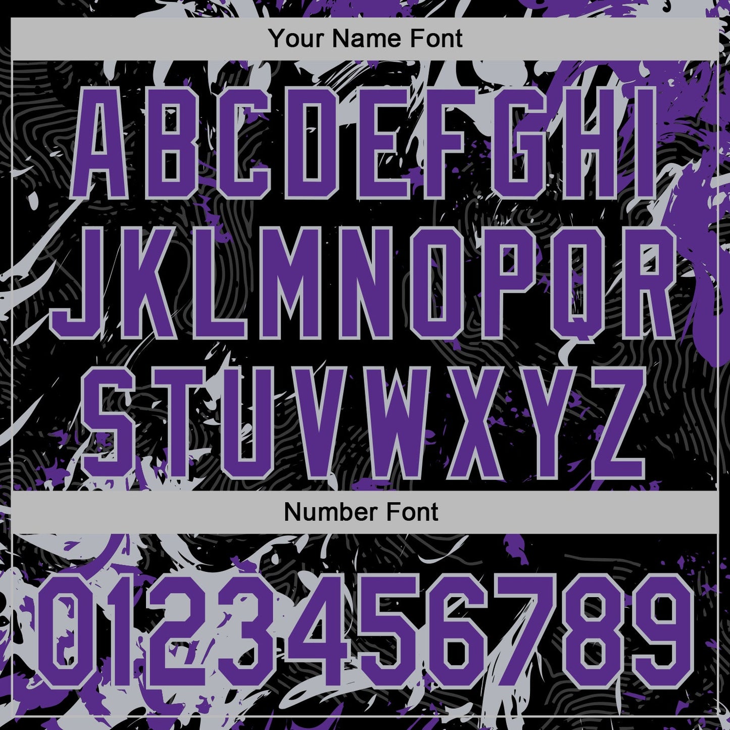 Custom Stitched Black Purple-Gray Splash Sports Pullover Sweatshirt Hoodie view 6