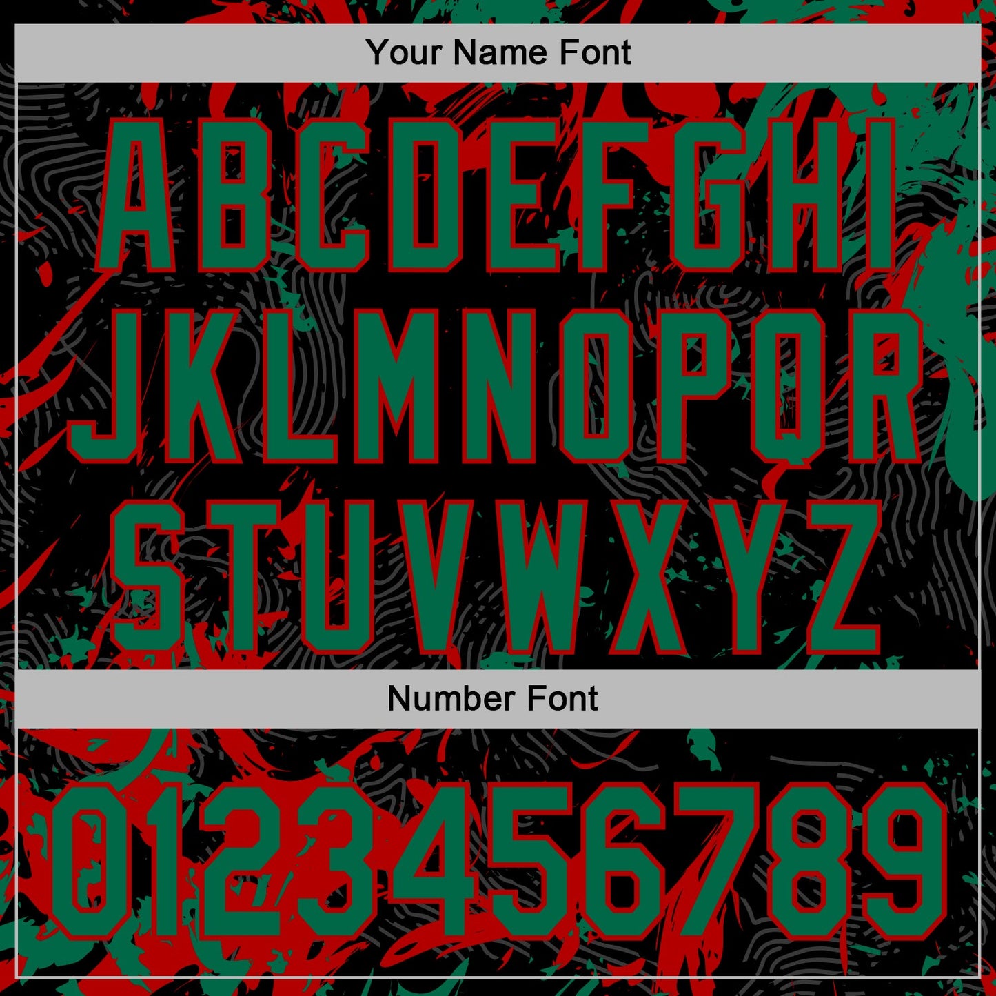 Custom Stitched Black Kelly Green-Red Splash Sports Pullover Sweatshirt Hoodie view 6