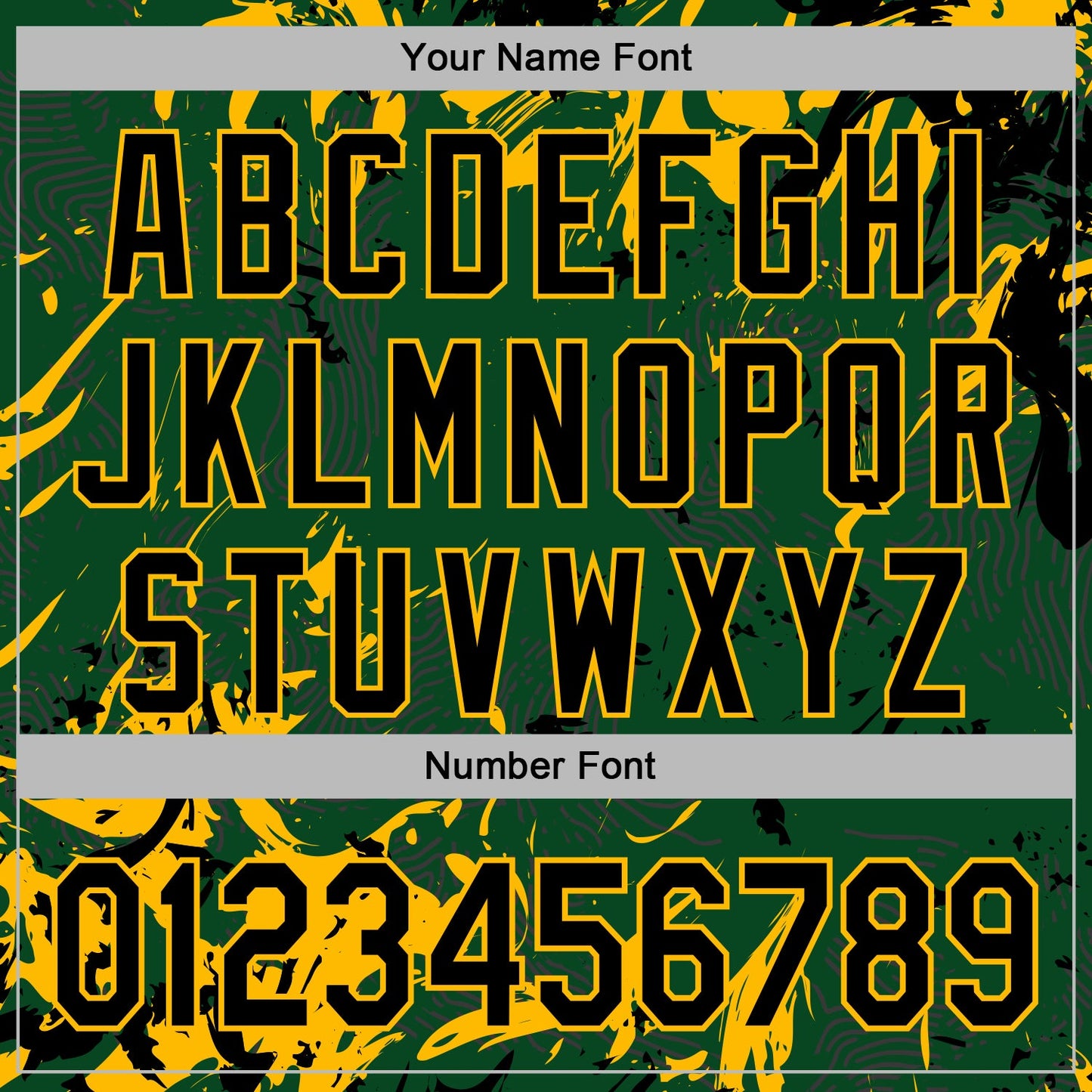 Custom Stitched Green Black-Gold Splash Sports Pullover Sweatshirt Hoodie view 6