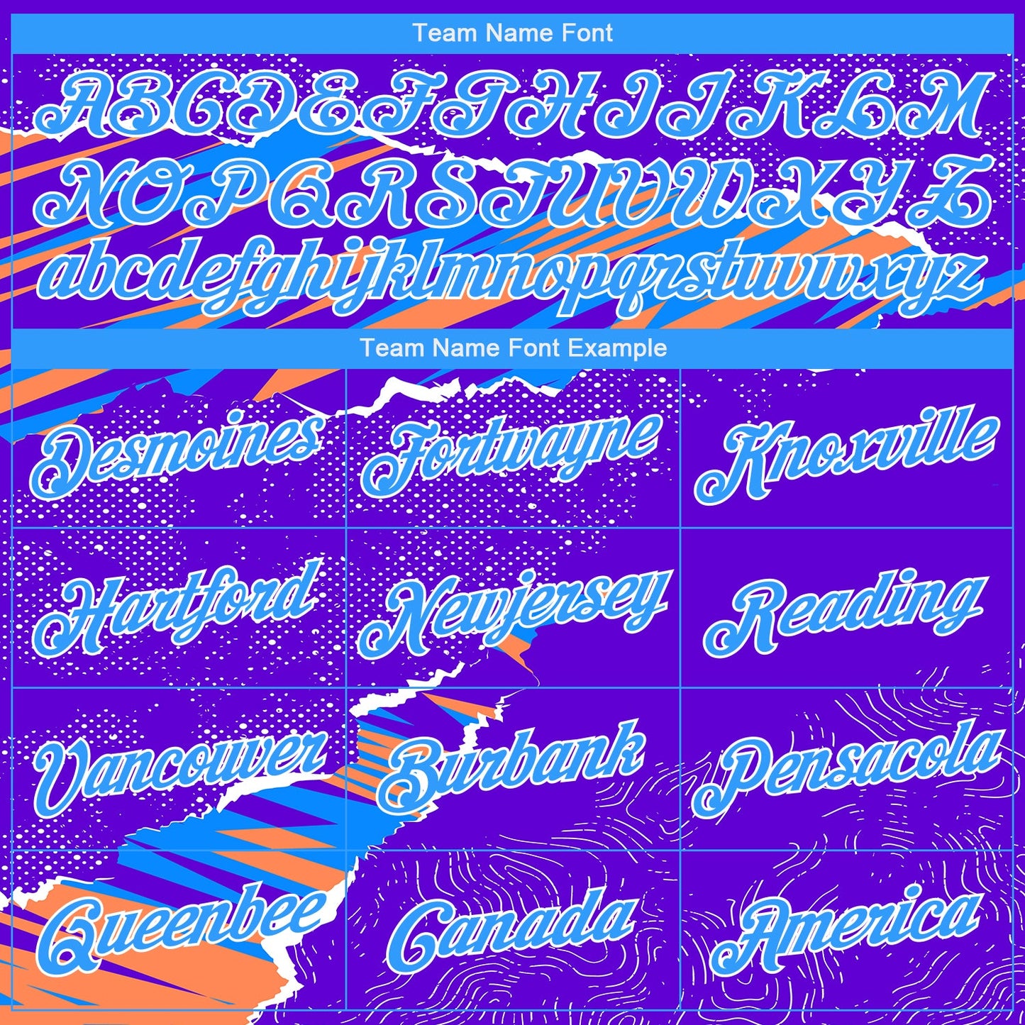 Custom Stitched Purple Light Blue Orange-White 3D Pattern Design Sports Pullover Sweatshirt Hoodie view 3