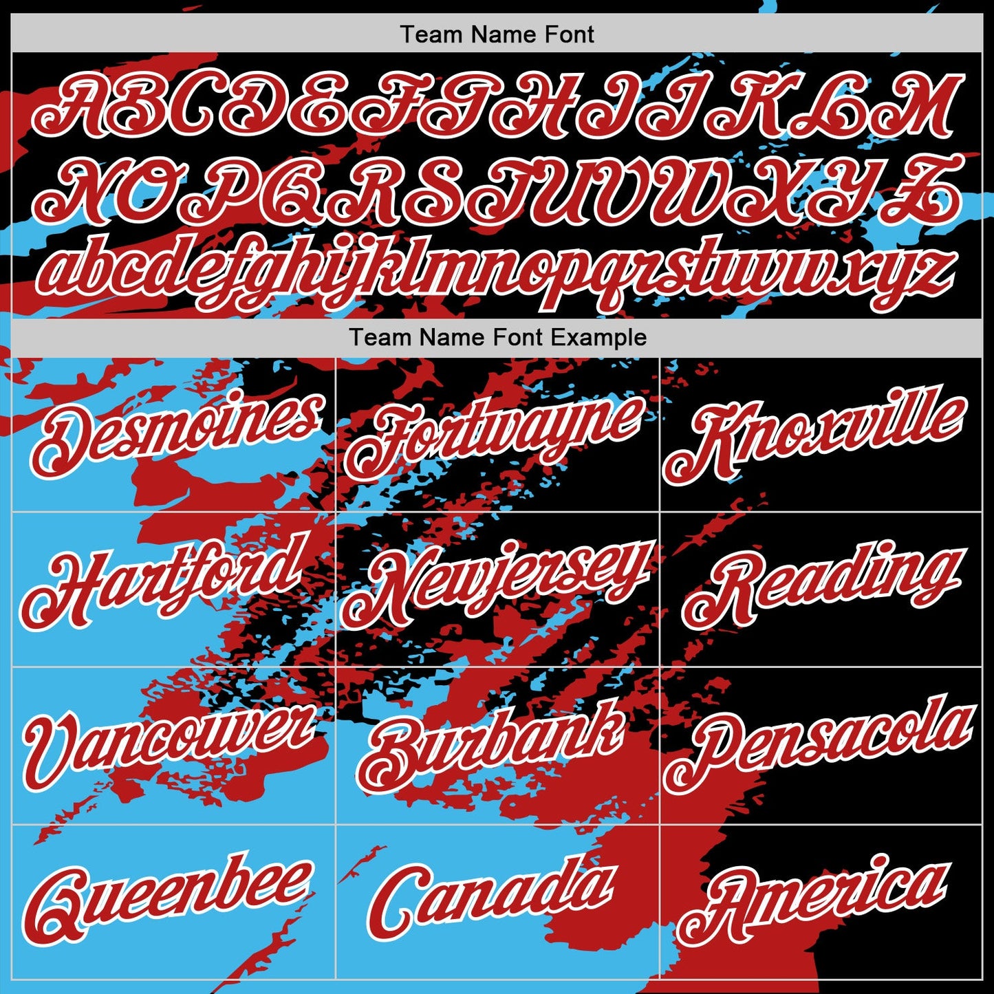 Custom Stitched Black Red Sky Blue-White 3D Pattern Design Abstract Fragment Art Splash Sports Pullover Sweatshirt Hoodie view 3