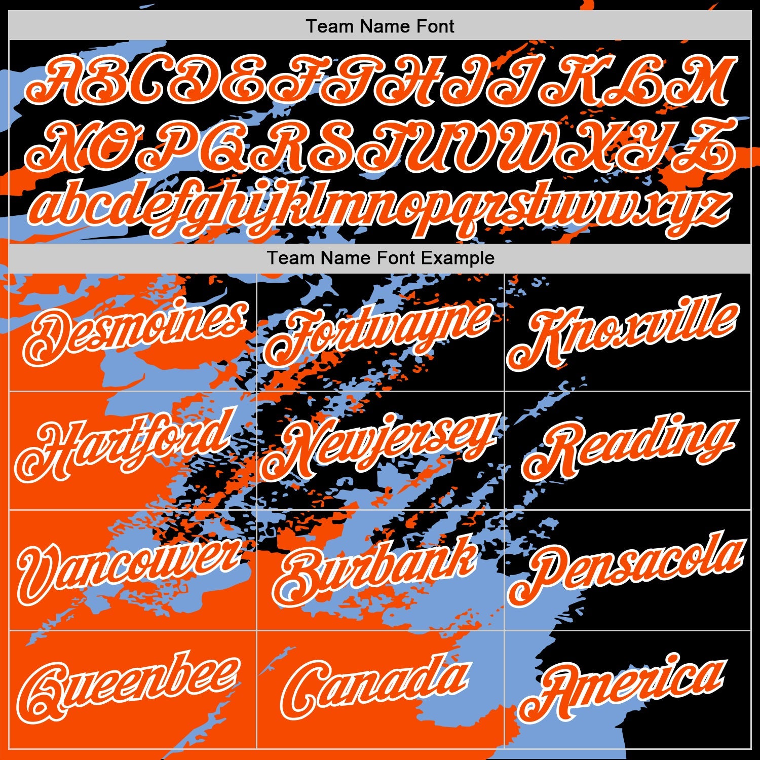 Custom Stitched Black Orange Powder Blue-White 3D Pattern Design Abstract Fragment Art Splash Sports Pullover Sweatshirt Hoodie view 3