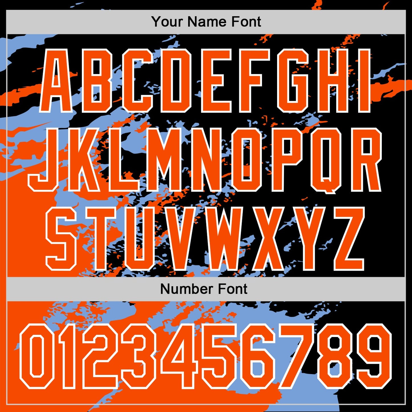 Custom Stitched Black Orange Powder Blue-White 3D Pattern Design Abstract Fragment Art Splash Sports Pullover Sweatshirt Hoodie view 4