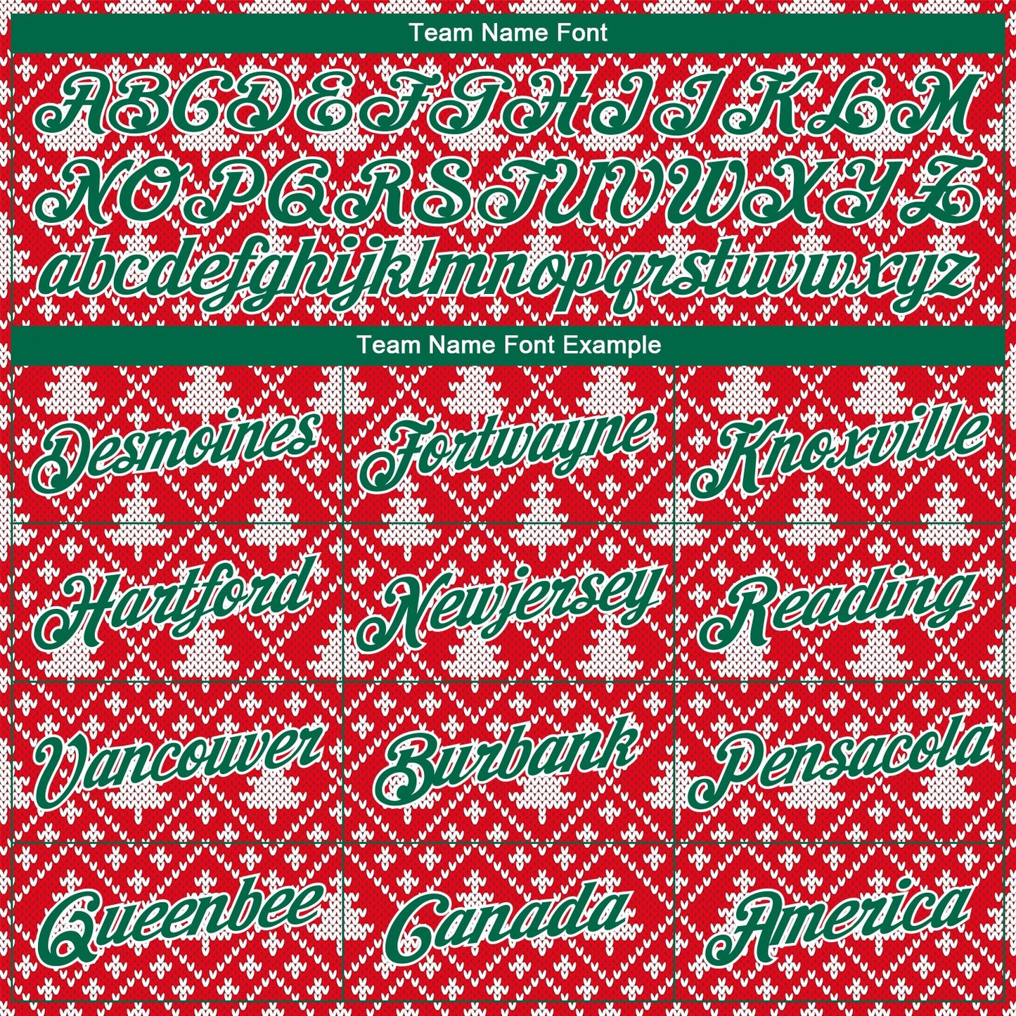 Custom Stitched Red Kelly Green-White 3D Christmas Trees Sports Pullover Sweatshirt Hoodie view 3