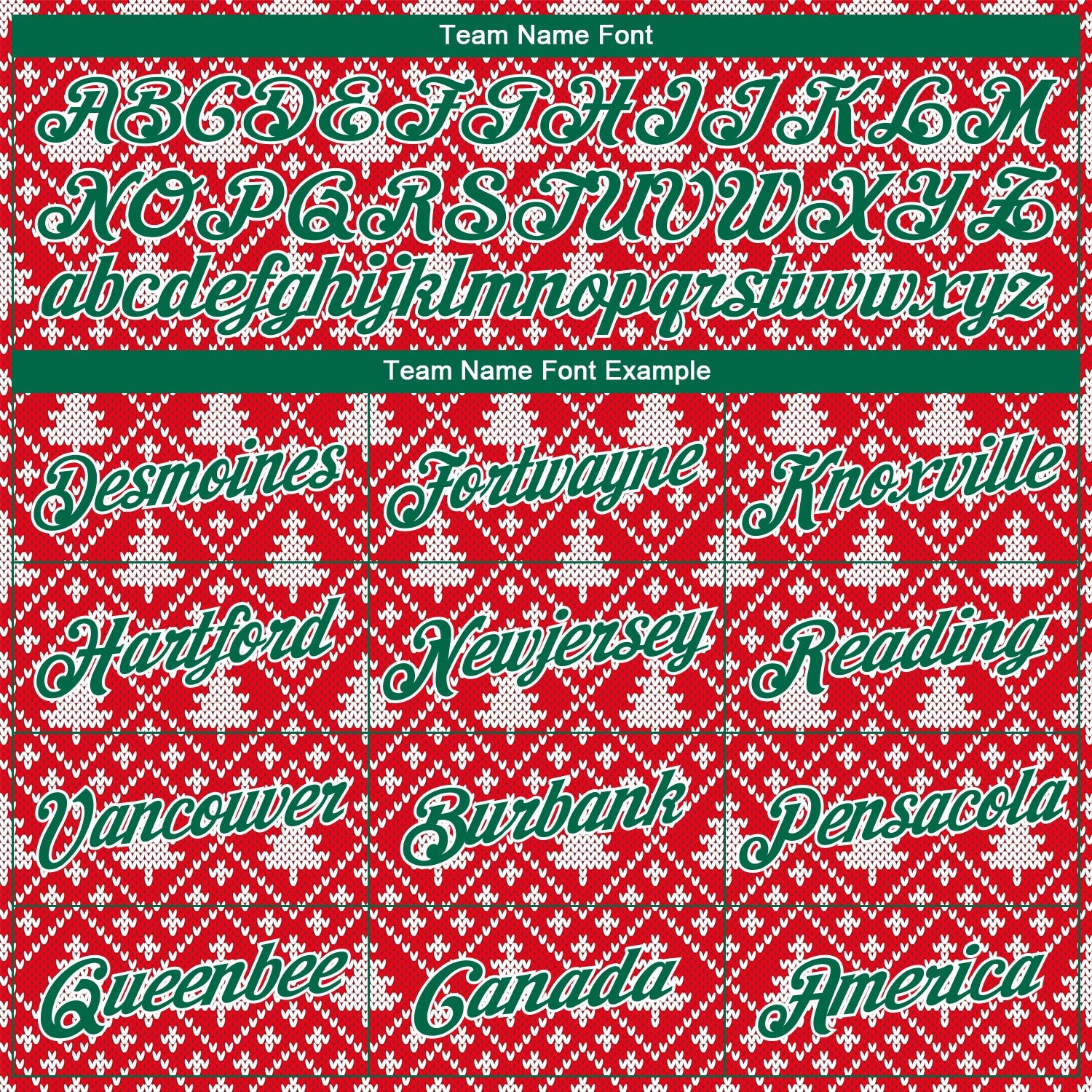 Custom Stitched Red Kelly Green-White 3D Christmas Trees Sports Pullover Sweatshirt Hoodie view 3