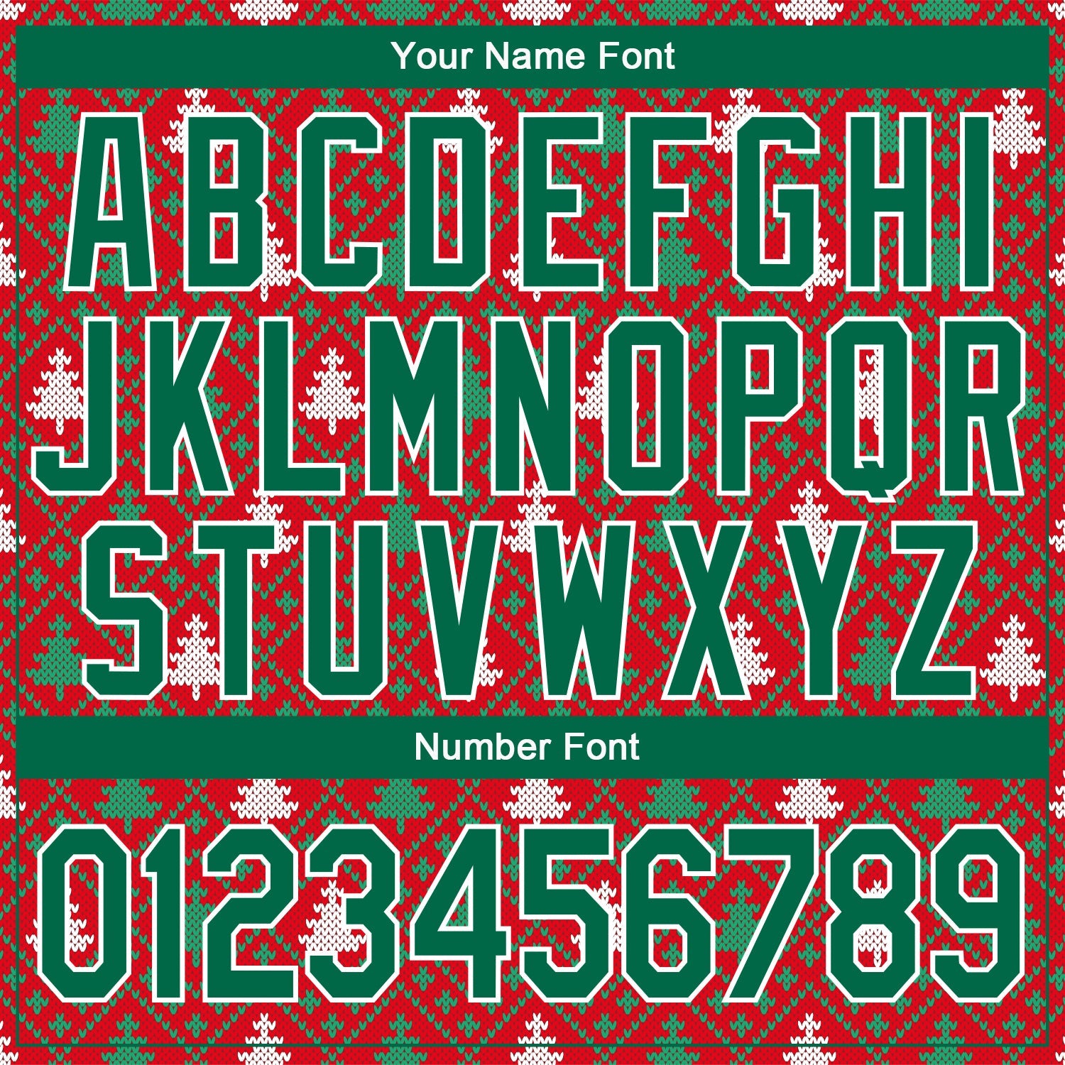 Custom Stitched Red Kelly Green-White 3D Christmas Trees Sports Pullover Sweatshirt Hoodie view 4