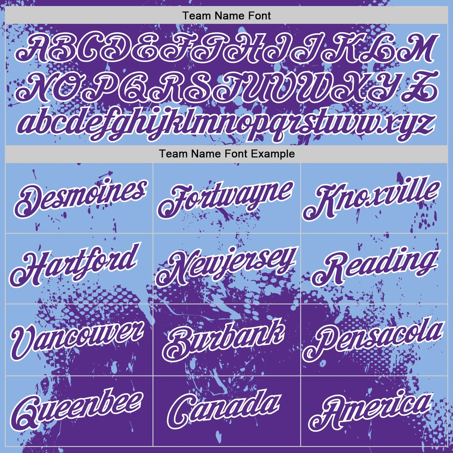 Custom Stitched Purple Light Blue-White 3D Pattern Design Abstract Splatter Grunge Art Sports Pullover Sweatshirt Hoodie view 3