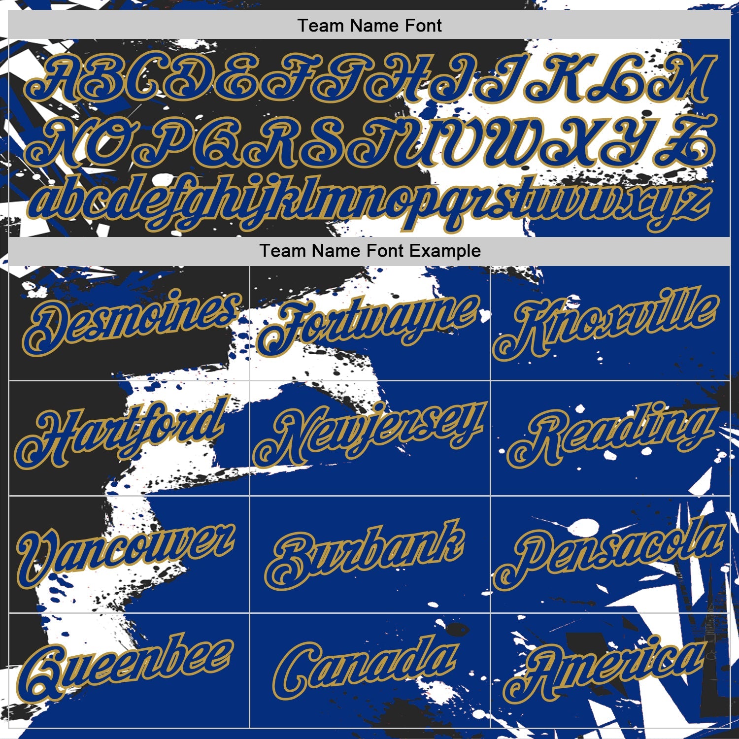 Custom Stitched Black Royal Old Gold-White 3D Pattern Design Splash Torn Paper Style Sports Pullover Sweatshirt Hoodie view 3