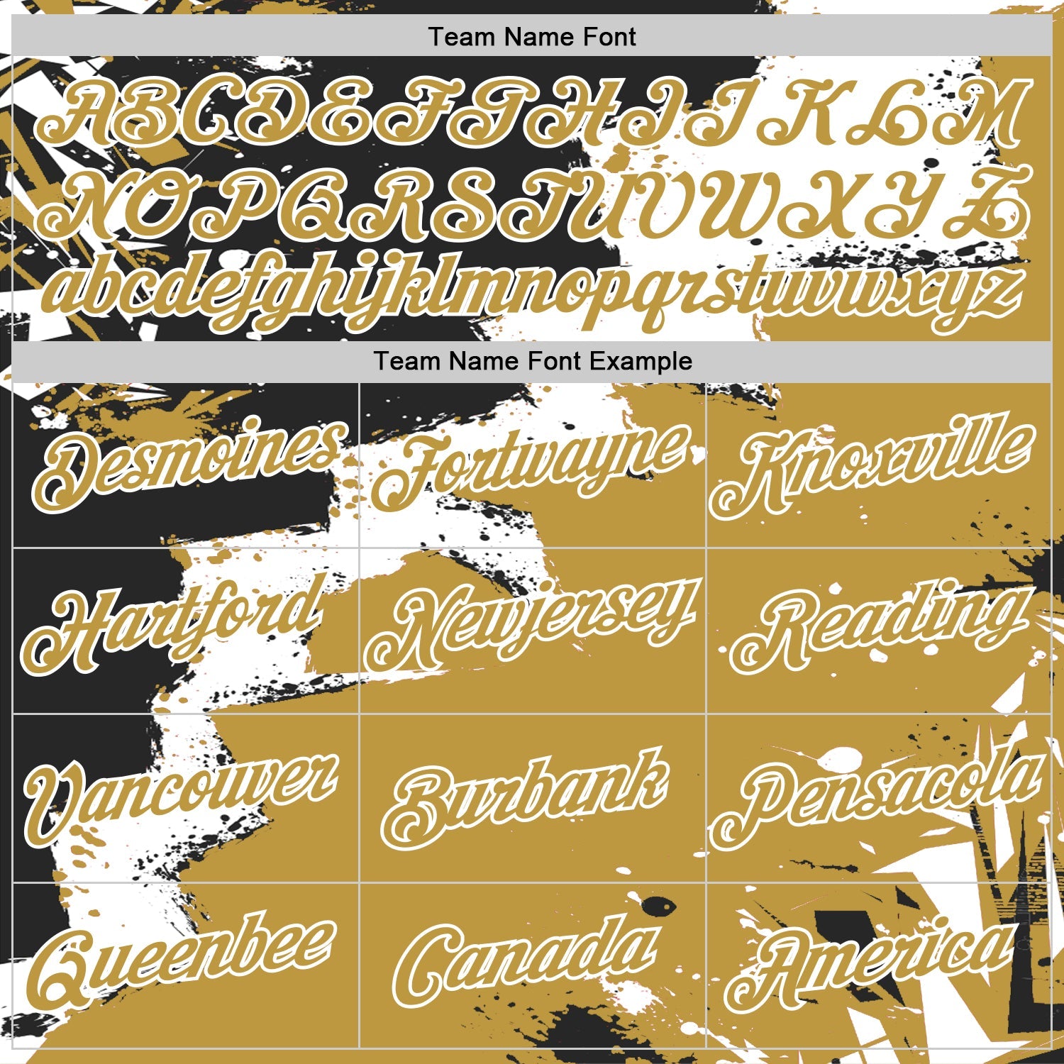 Custom Stitched Black Old Gold-White 3D Pattern Design Splash Torn Paper Style Sports Pullover Sweatshirt Hoodie view 3
