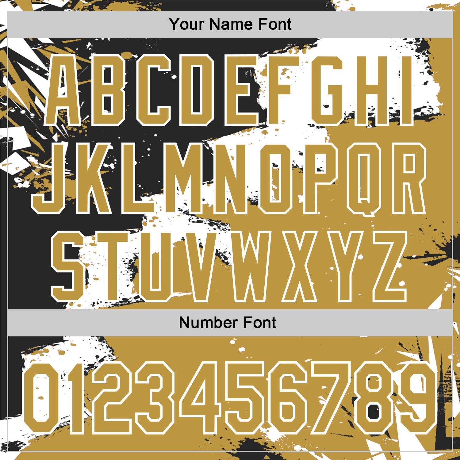 Custom Stitched Black Old Gold-White 3D Pattern Design Splash Torn Paper Style Sports Pullover Sweatshirt Hoodie view 4
