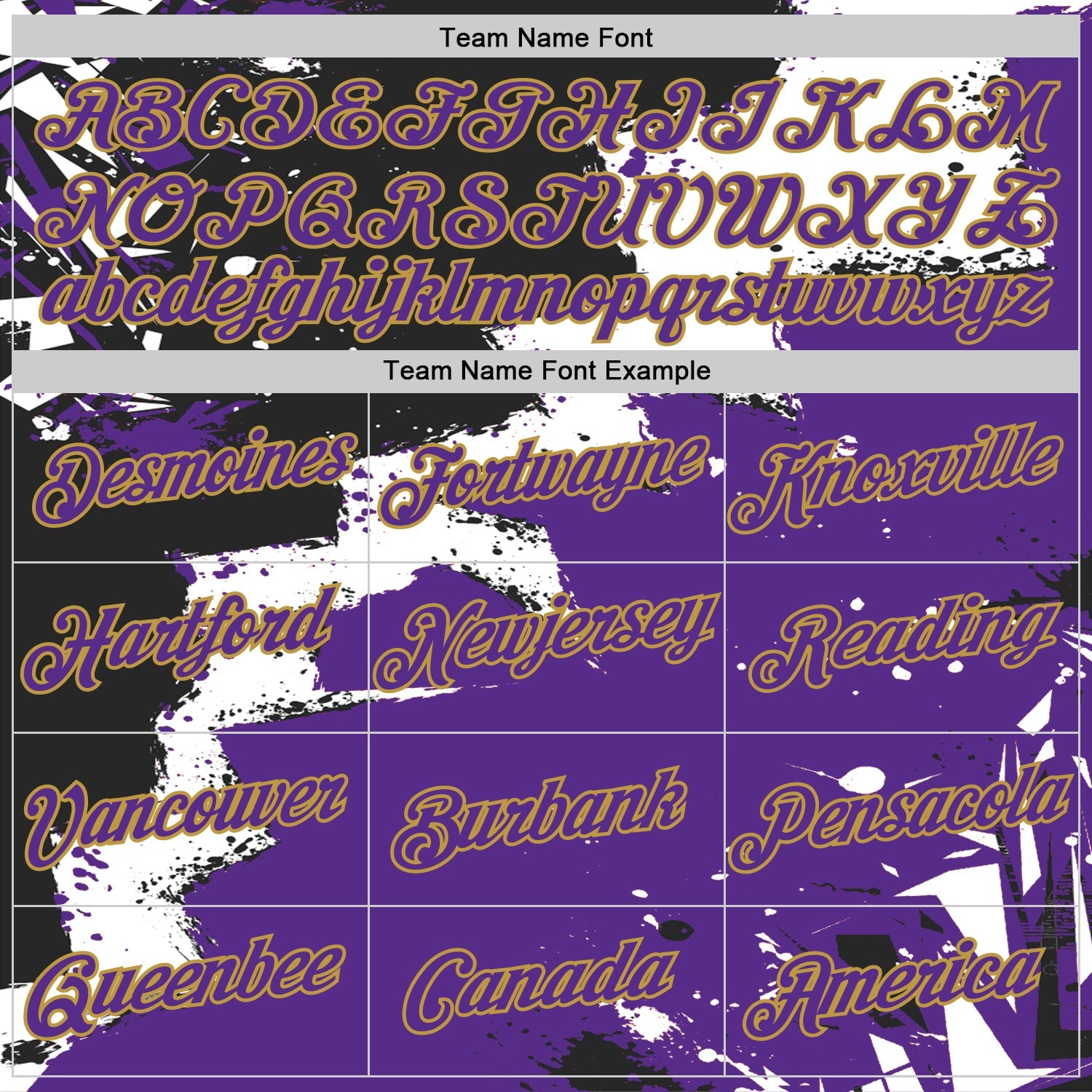 Custom Stitched Black Purple Old Gold-White 3D Pattern Design Splash Torn Paper Style Sports Pullover Sweatshirt Hoodie view 3