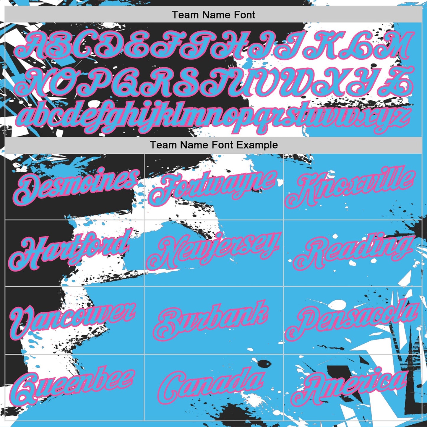 Custom Stitched Black Sky Blue Pink-White 3D Pattern Design Splash Torn Paper Style Sports Pullover Sweatshirt Hoodie view 3
