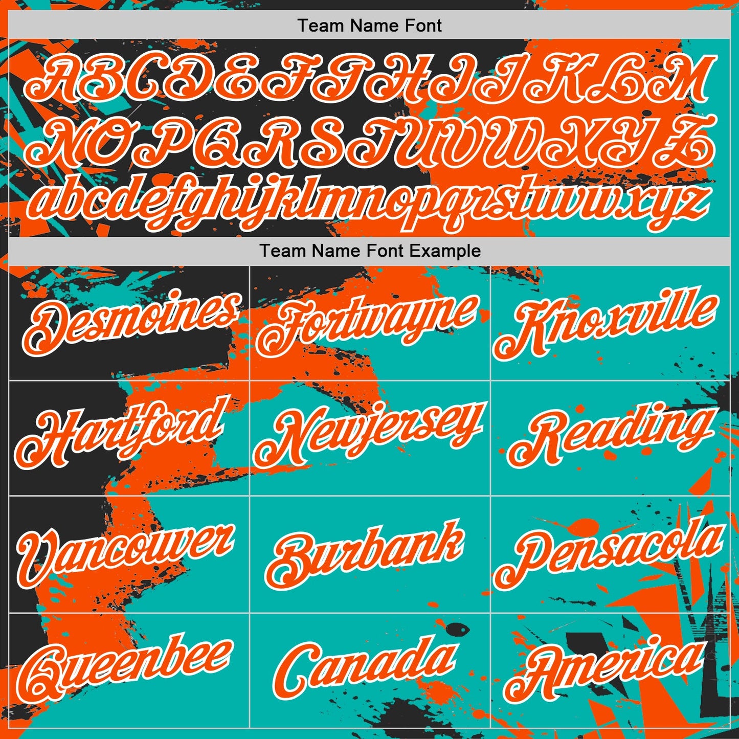 Custom Stitched Black Orange Aqua-White 3D Pattern Design Splash Torn Paper Style Sports Pullover Sweatshirt Hoodie view 3