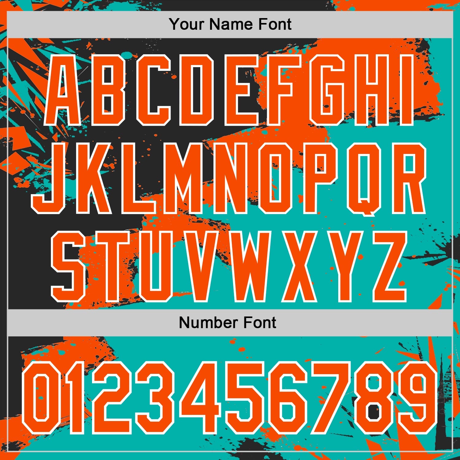 Custom Stitched Black Orange Aqua-White 3D Pattern Design Splash Torn Paper Style Sports Pullover Sweatshirt Hoodie view 4