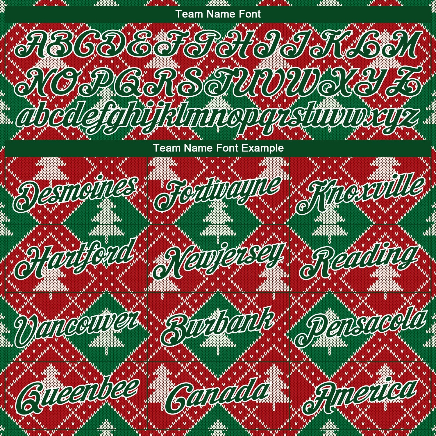 Custom Stitched Red Green-White 3D Christmas Trees Sports Pullover Sweatshirt Hoodie view 3