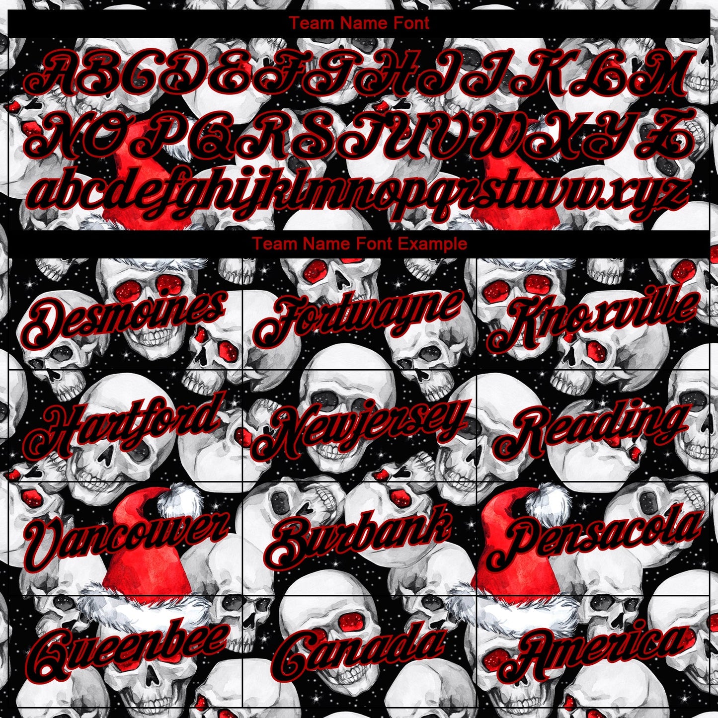 Custom Stitched White Black-Red 3D Skulls And Christmas Santa's Hat Sports Pullover Sweatshirt Hoodie view 3