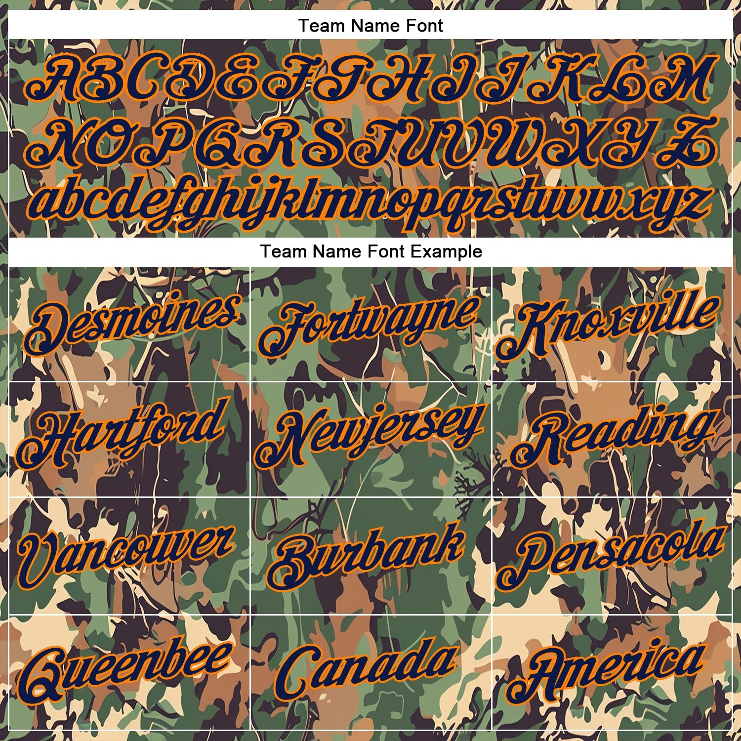 Custom Stitched Green Navy-Bay Orange 3D Pattern Design Tree Camo Hunting Sports Pullover Sweatshirt Hoodie view 3